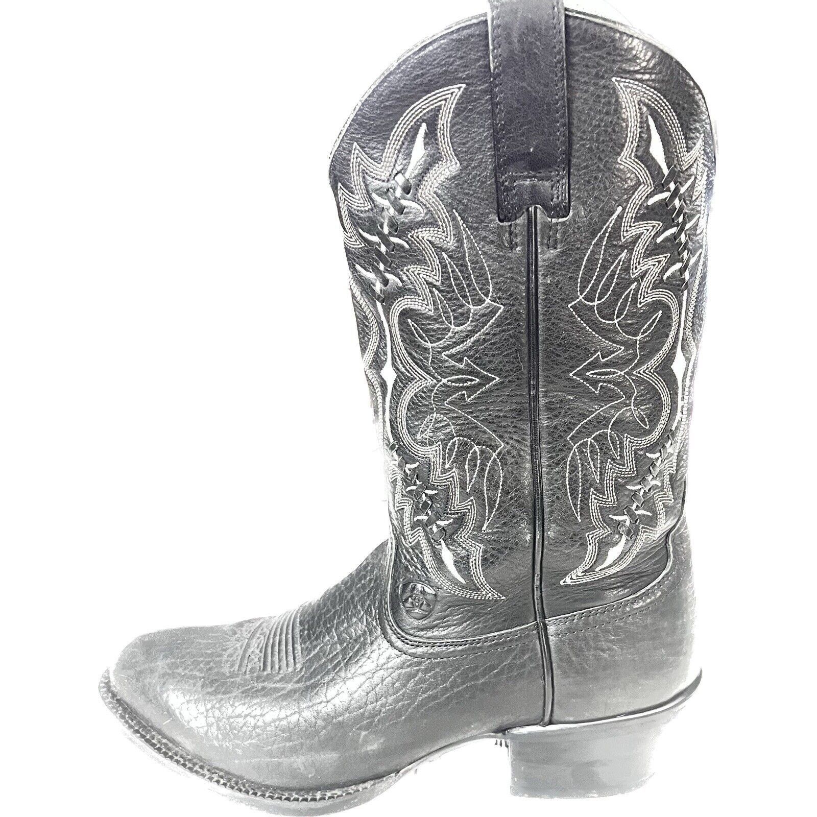 Ariat Ariat Heritage men's black leather western boots 37423 10 EE Size US 10 / EU 43 - 1 Thumbnail