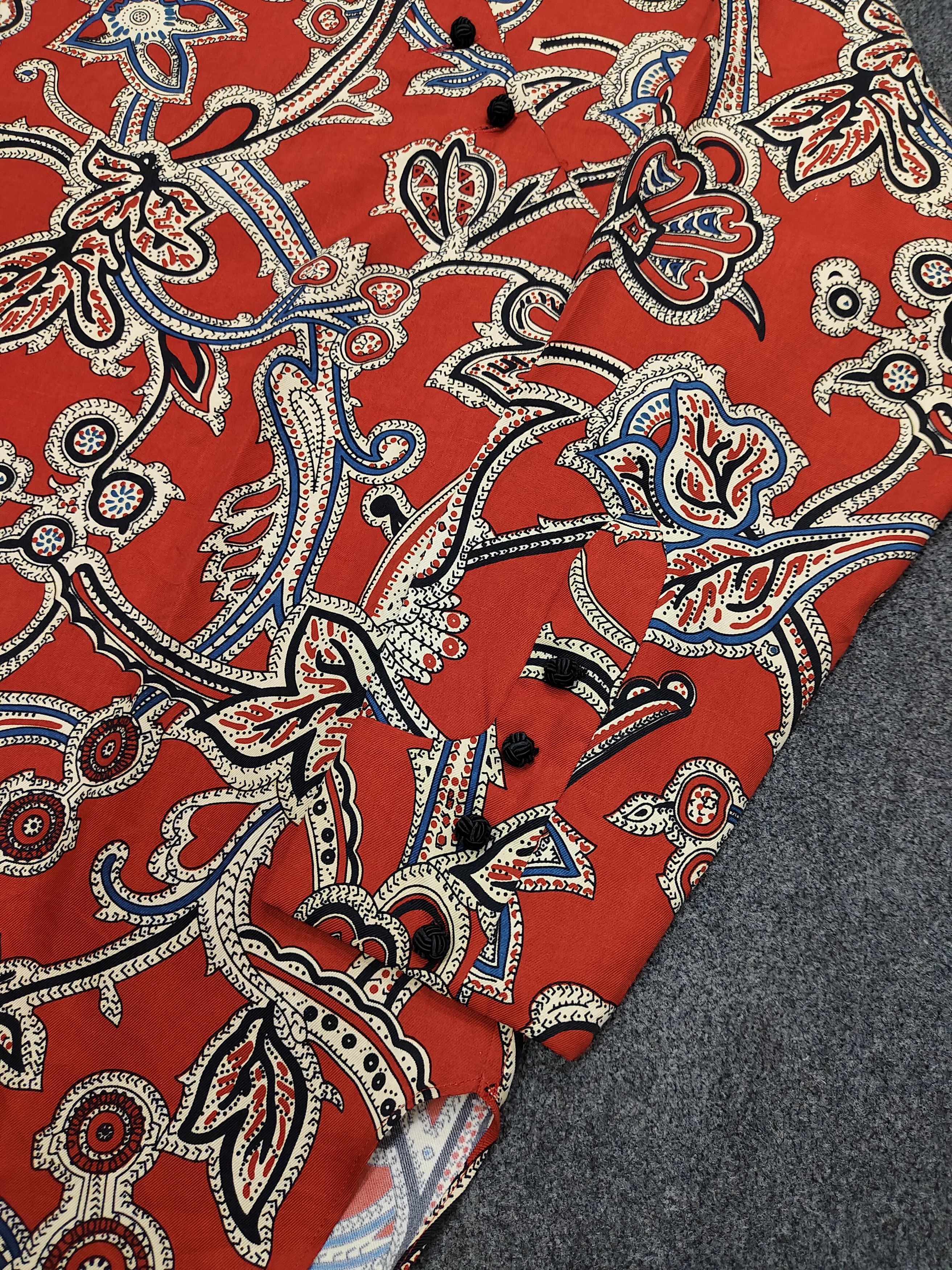 Kansai Yamamoto RARE🔥Vtg 80s Kansai O2 Florals Art Asymmetric Button Ups Size US L / EU 52-54 / 3 - 4 Thumbnail