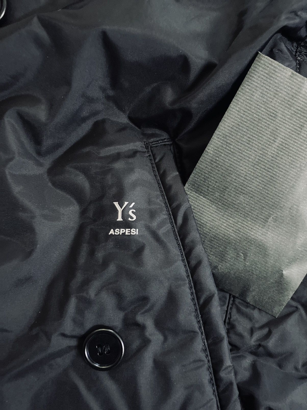 Y's Y’s x Aspesi Black Nylon Thermore Lightweight Peacoat 3 NWT Size US L / EU 52-54 / 3 - 3 Thumbnail