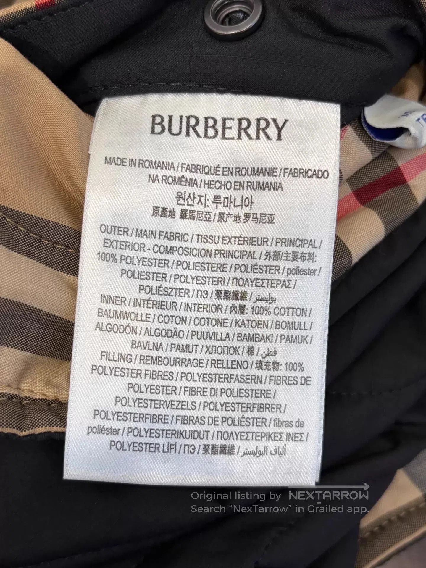 Burberry Black Quilted Collared Button-Up Jacket XS. Size US XS / EU 42 / 0 - 4 Thumbnail