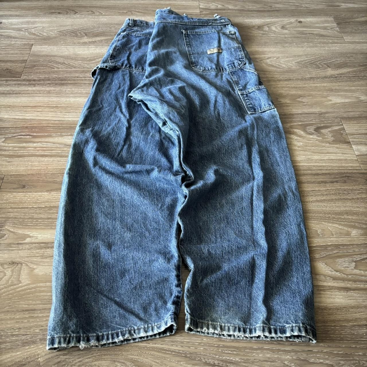 Vintage Crazy Vintage Y2K/2000s Baggy Medium Wash Skater Style Carpenter Denim Jeans! 42x30 Size US 42 / EU 58 - 4 Thumbnail