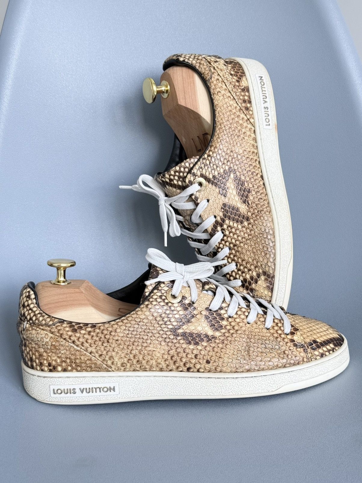 Louis Vuitton Louis Vuitton Style Python Leather Low Top Sneakers Size US 8 / IT 38 - 4 Thumbnail