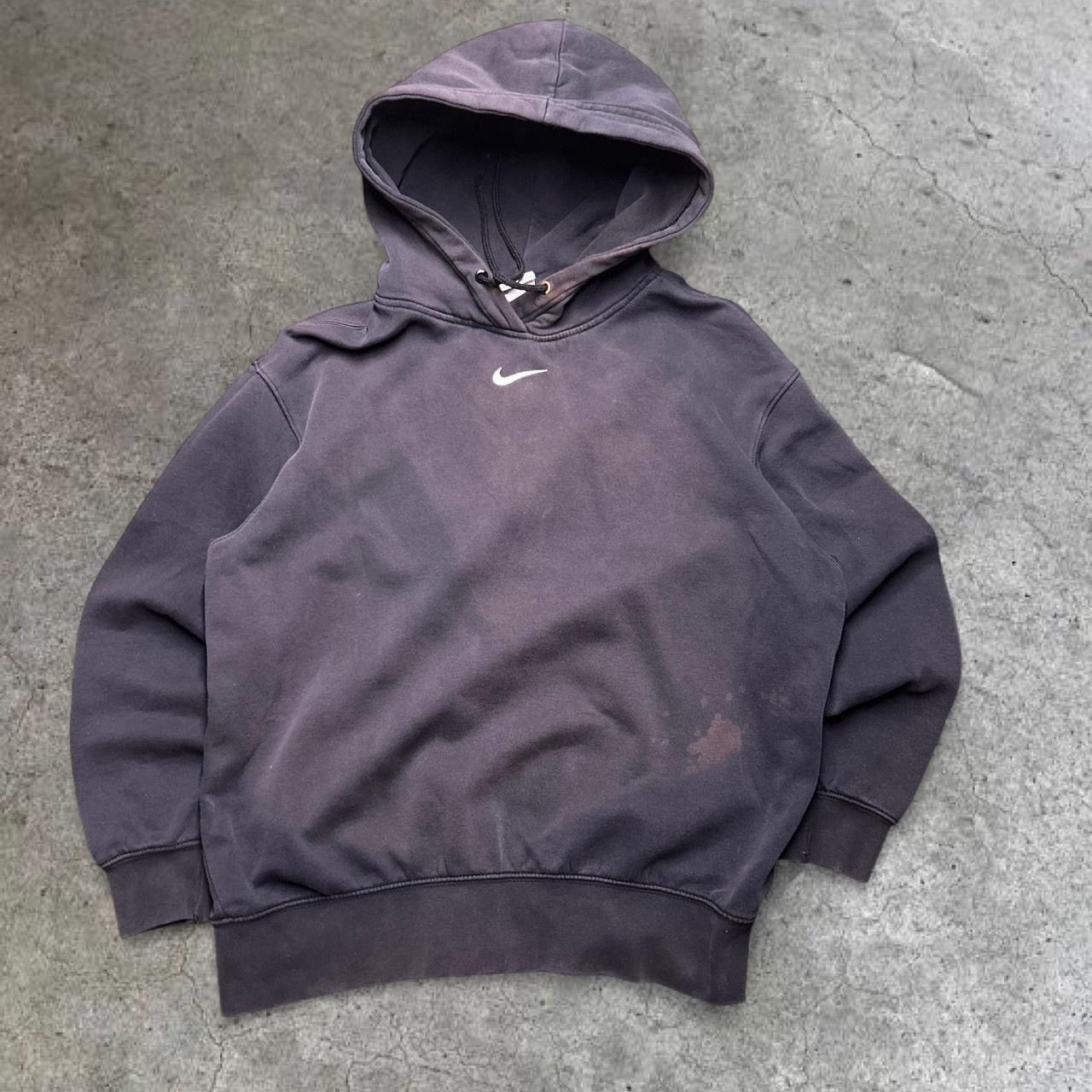 Nike Y2K streetwear center swoosh nike hoodie in black Size US XS / EU 42 / 0 - 1 Thumbnail