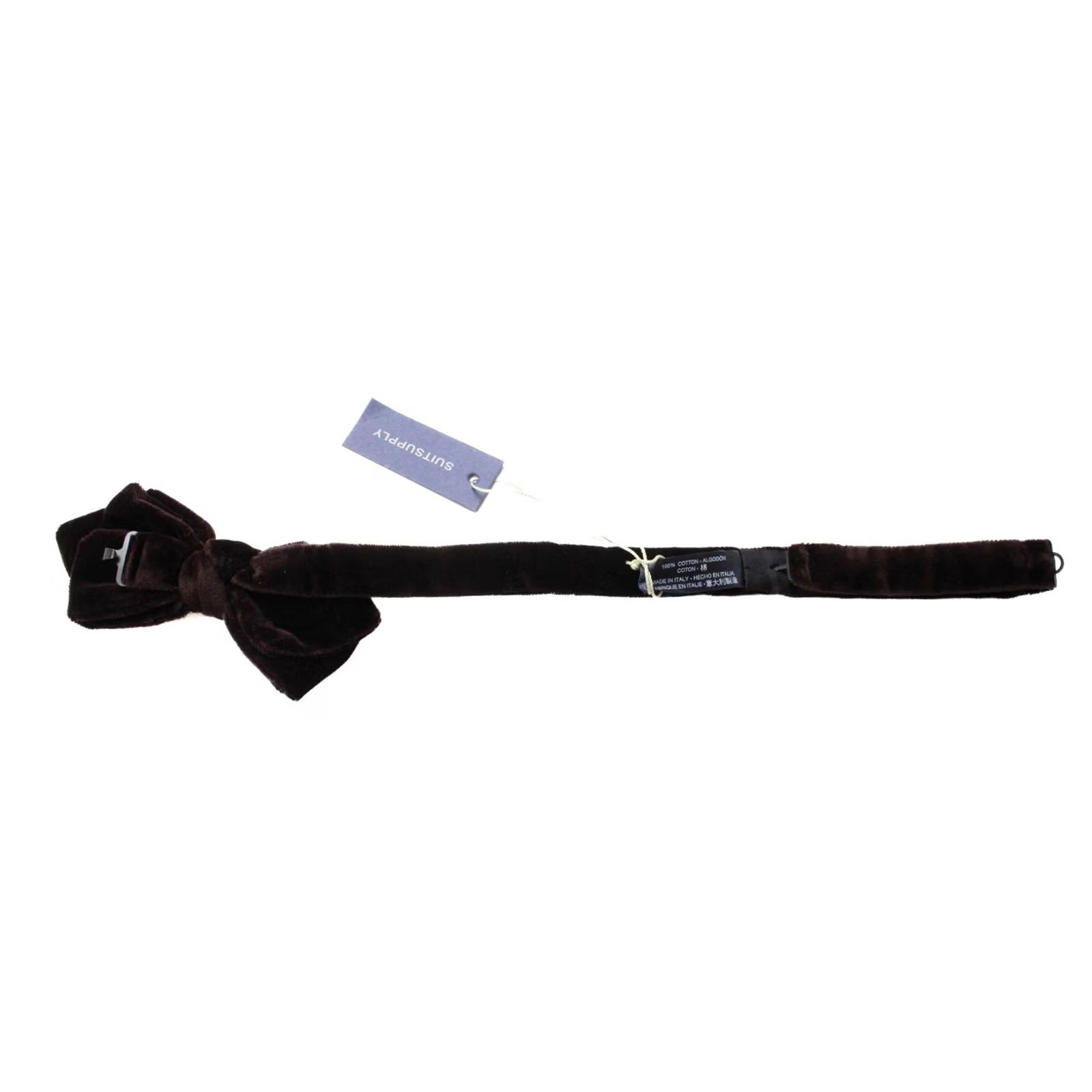 Suitsupply Suitsupply Tie Mens ONE SIZE Brown Bow Men Velvet Adjustable Tied Classic Size ONE SIZE - 2 Thumbnail