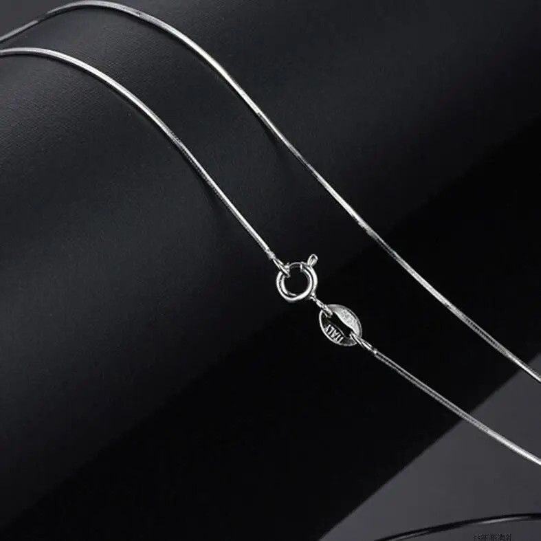 Jewelry 1mm Thick Platinum Snake Chain Necklace Size ONE SIZE - 2 Thumbnail
