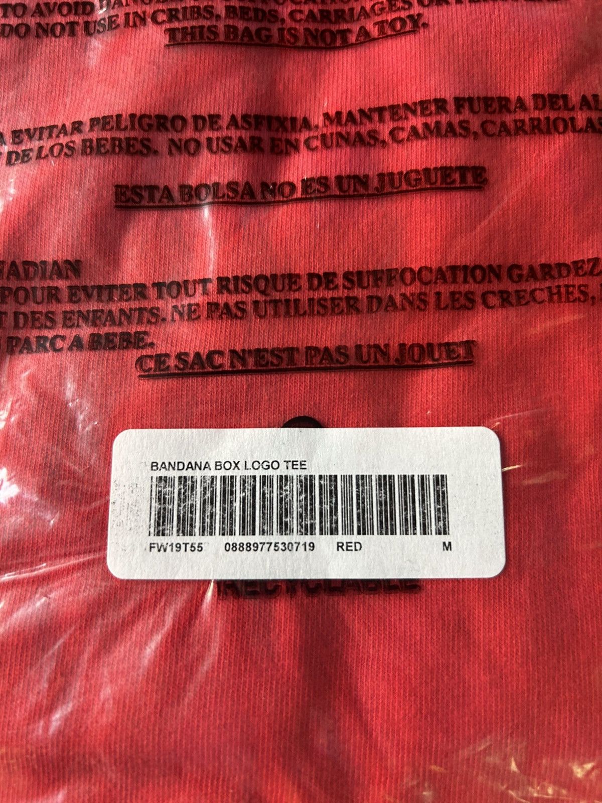 Supreme Supreme Bandana Box Logo Tee Red Medium FW19 Size US M / EU 48-50 / 2 - 5 Thumbnail
