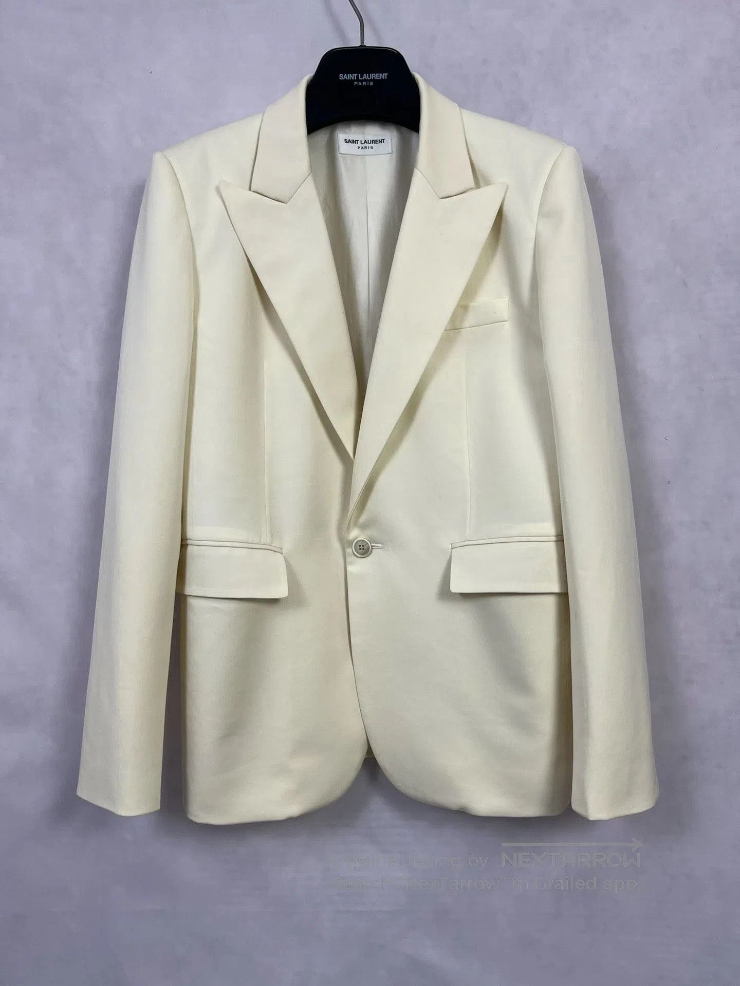 Saint Laurent Paris Saint Laurent Cream White Blazer. Size US L / EU 52-54 / 3 - 1 Thumbnail