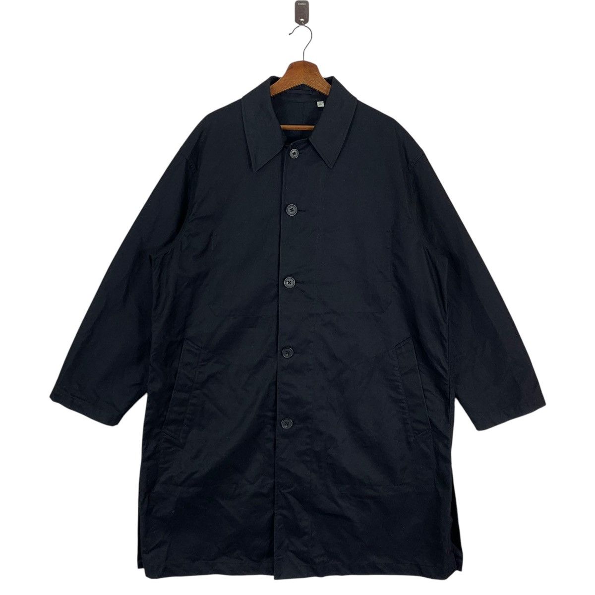 Lemaire × Uniqlo VINTAGE UNIQLO U BLACK OVERCOAT BUTTON JACKET Size US XL / EU 56 / 4 - 1 Thumbnail