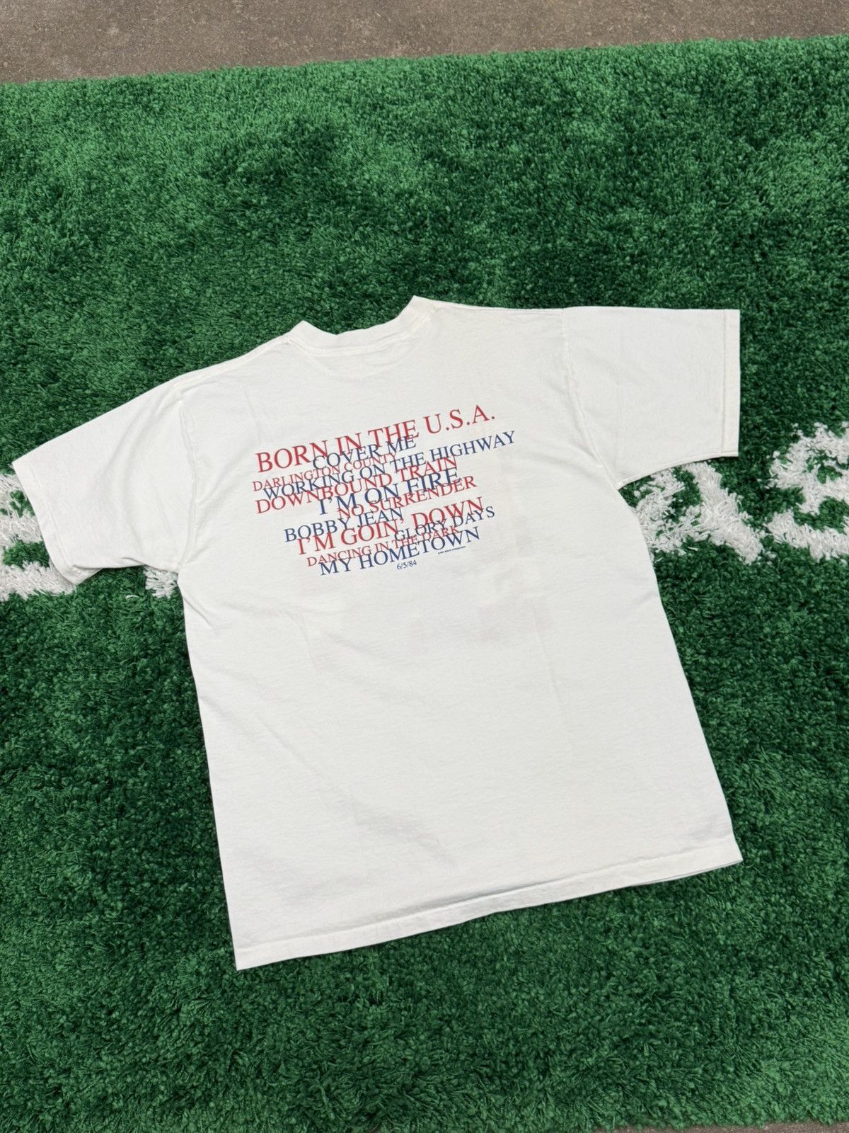 Vintage RARE GRAIL Bruce Springsteen Born in the USA Album Tee XL Size US XL / EU 56 / 4 - 8 Thumbnail