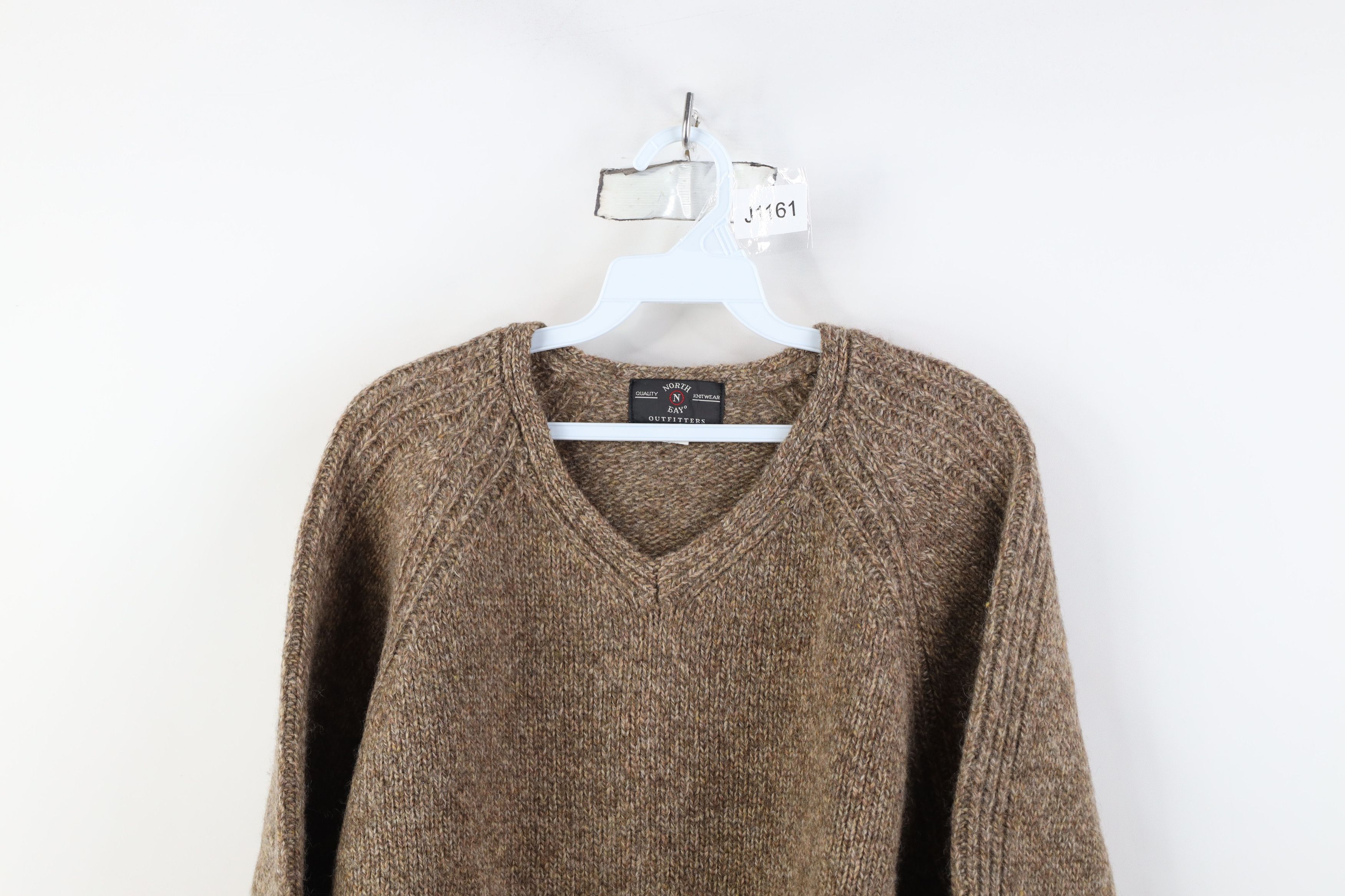 Vintage Vintage 90s Streetwear Knit V-Neck Sweater Heather Brown Size XL / US 12-14 / IT 48-50 - 2 Thumbnail