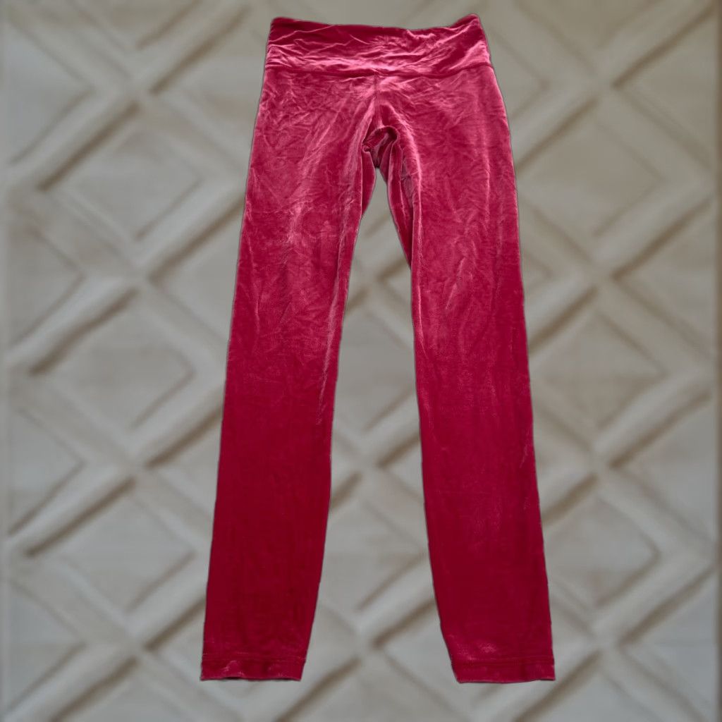 Athleta VINTAGE Athleta Elation Velvet Leggings Womens Small Pink Compression Athleisure Yoga Fitness Size 28" / US 6 / IT 42 - 1 Thumbnail