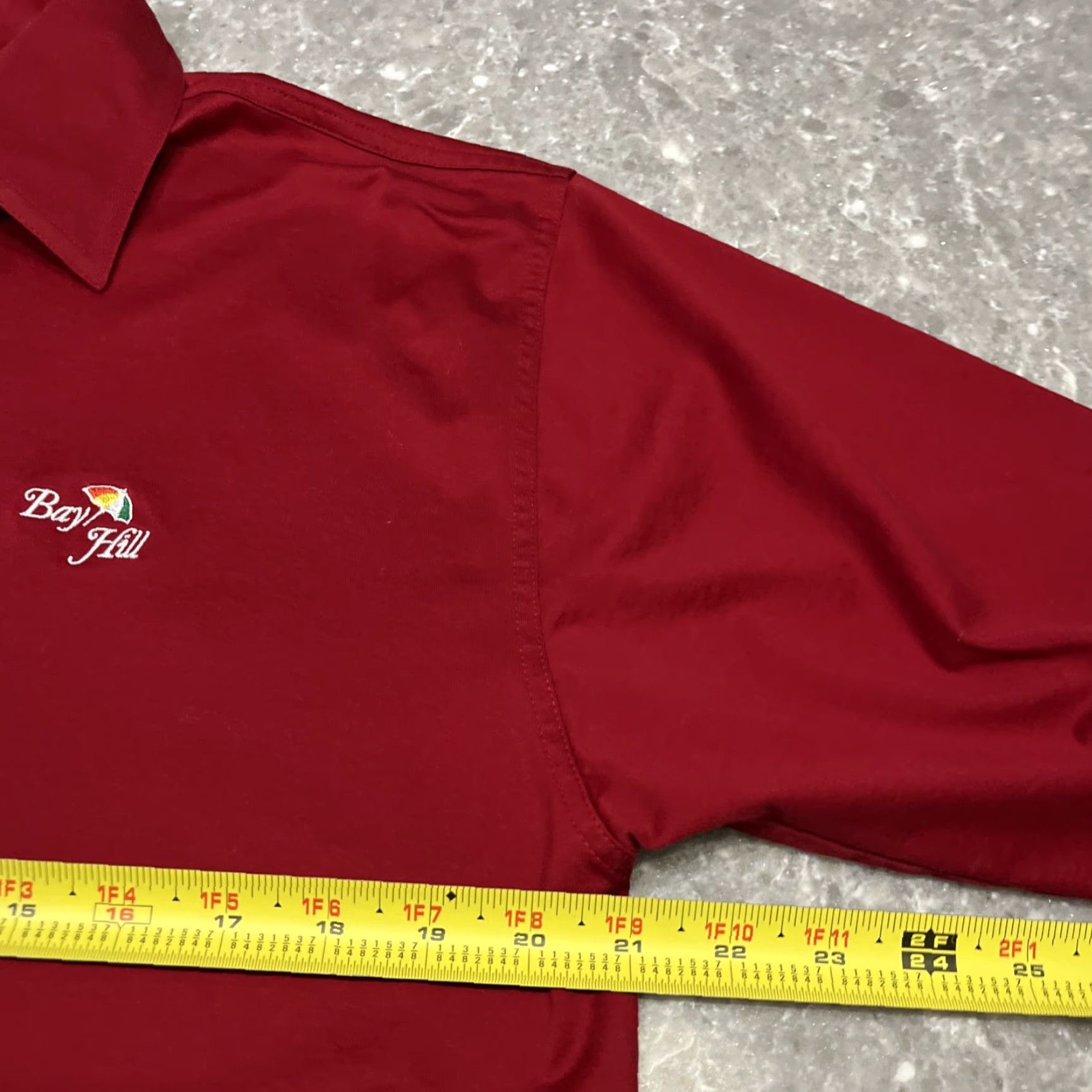 Vintage Ahead Bay Hill Mens Golf Polo Shirt M Red Pocket Short Sleeve Logo Rugby Polo Adult Golfing Golfer Walking Comfort Size US M / EU 48-50 / 2 - 4 Thumbnail