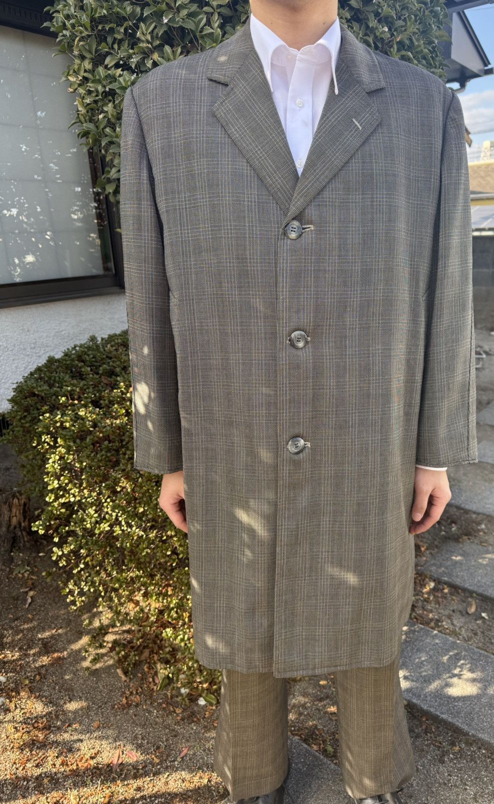 Other Except in summer Vintage All Wool Check Suit SetUp L XL Size 40R - 1 Thumbnail