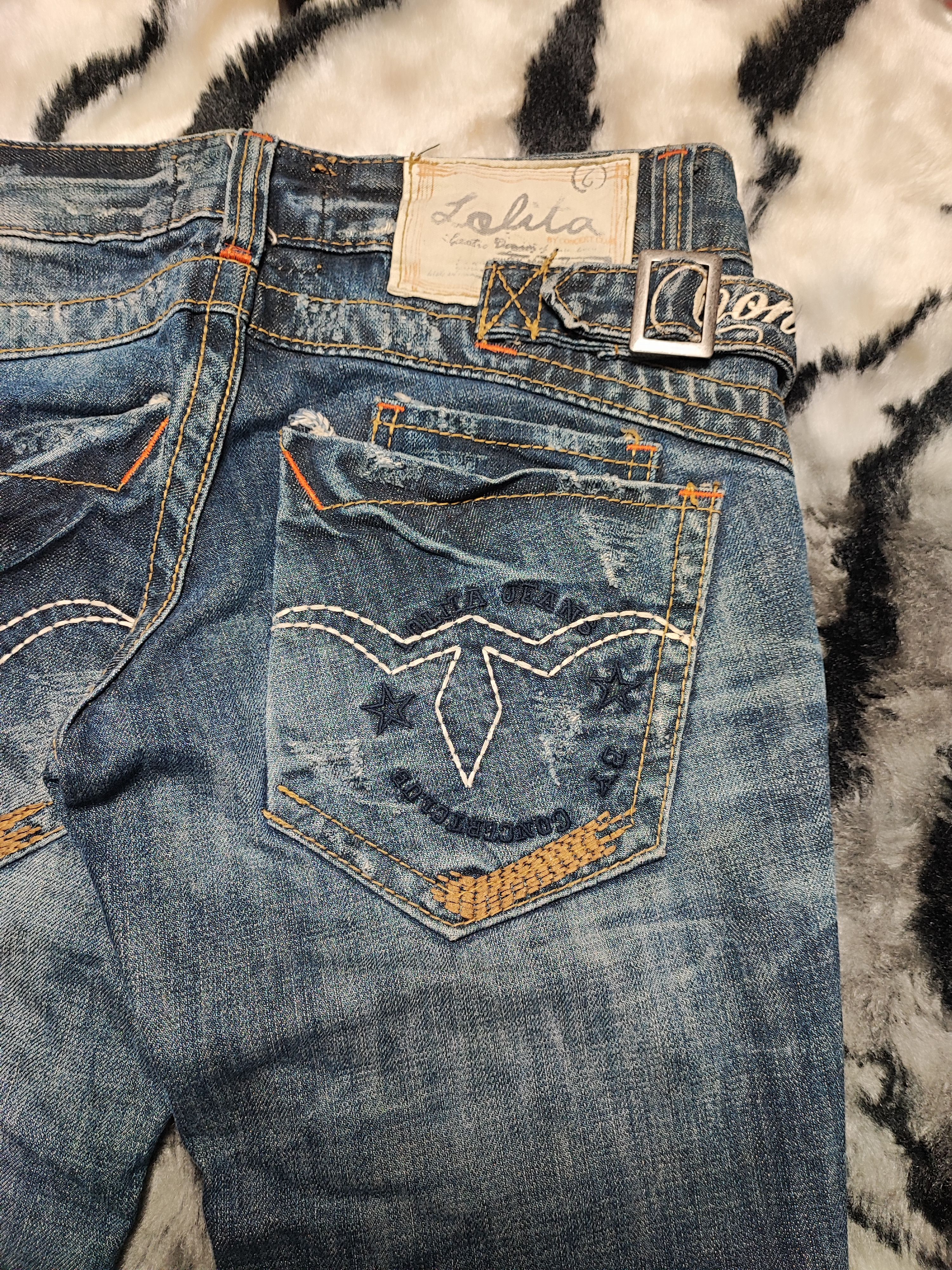 If Six Was Nine Vintage Japanese Flare Lolita Jeans Size 28" / US 6 / IT 42 - 22 Thumbnail