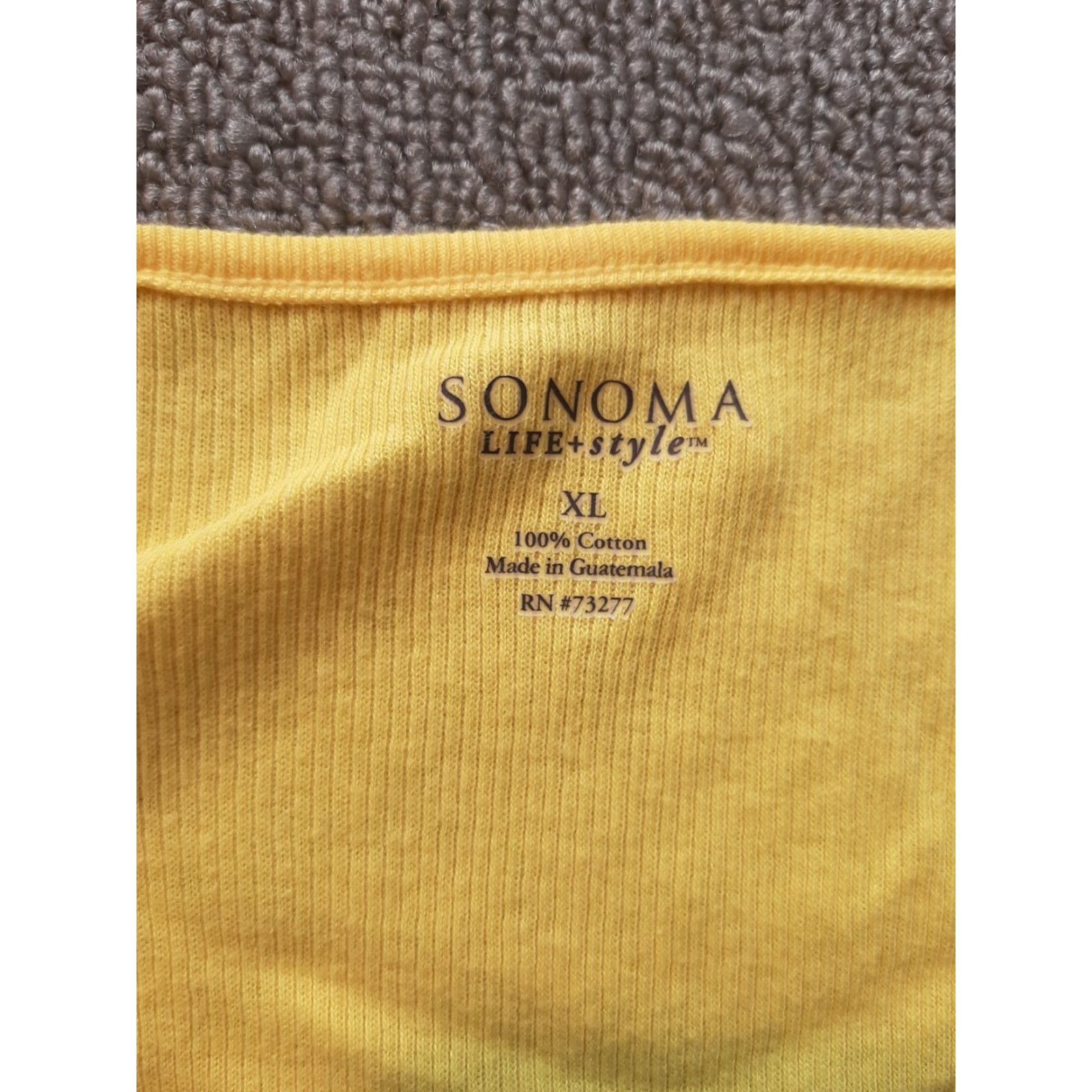 Vintage Sonoma Shirt Top Women XL Yellow Sleeveless Dragonfly Tank Pullover Casual Basic Dragonfly Pattern, Light stain sale Size XL / US 12-14 / IT 48-50 - 2 Thumbnail