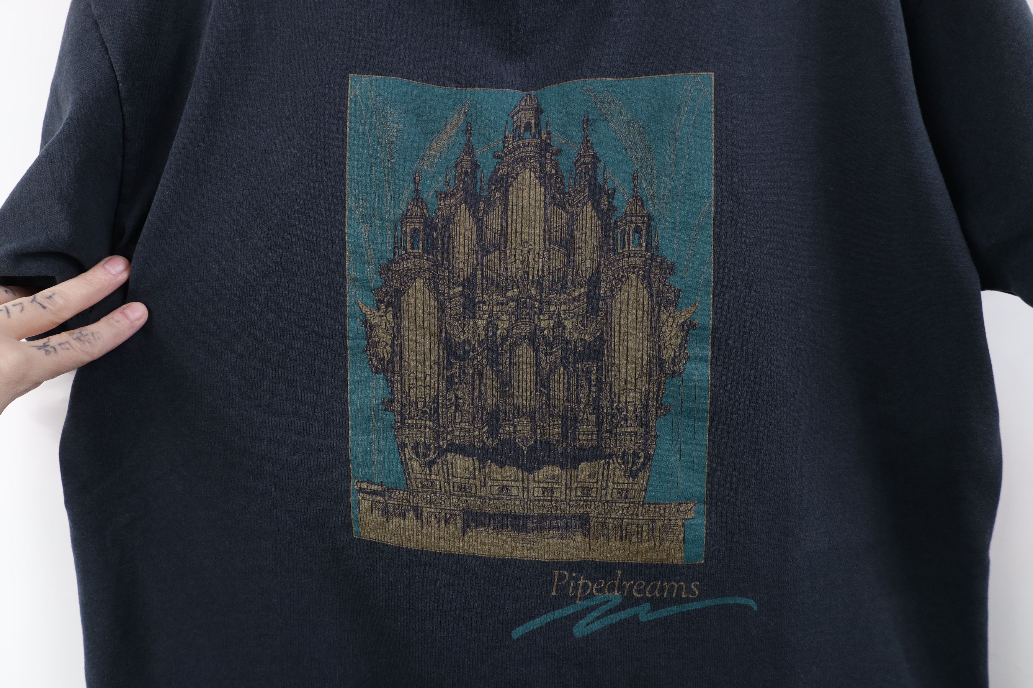 Vintage Vtg 80s 90s Streetwear Dreams Organ Pipe Piano T-Shirt USA Size US L / EU 52-54 / 3 - 4 Thumbnail