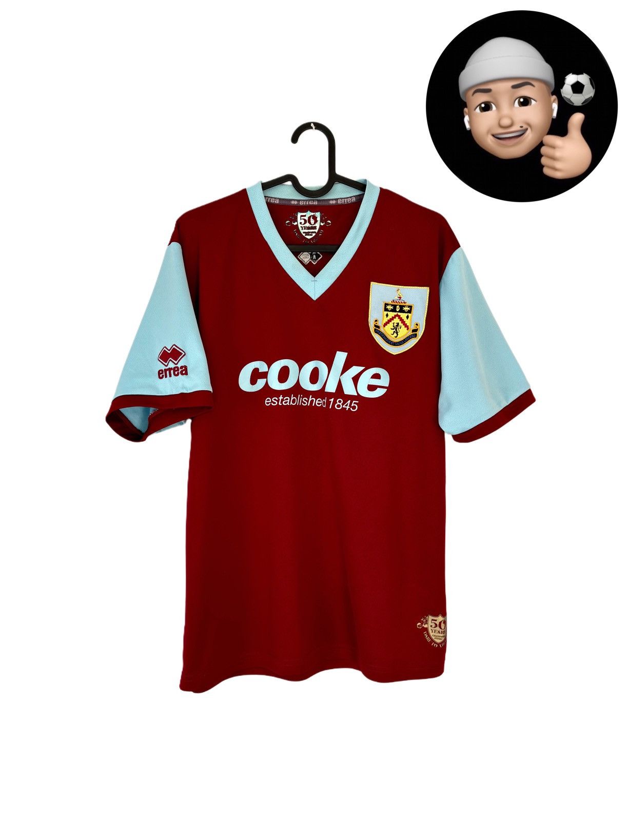 Vintage 2009 2010 Burnley Errea Vintage Home Kit Soccer Jersey Shirt Size US M / EU 48-50 / 2 - 1 Thumbnail