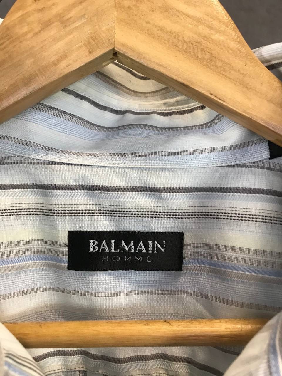 Balmain Balmain Homme vintage designer striped shirt Size US XL / EU 56 / 4 - 4 Thumbnail
