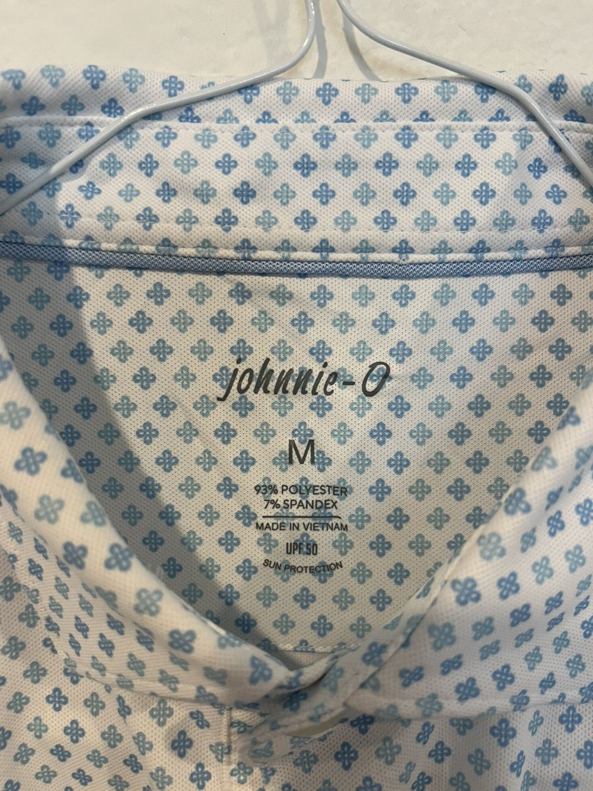 johnnie-O Johnnie O Polo Shirt Men’s Medium Geometric Polyester Size US M / EU 48-50 / 2 - 2 Thumbnail