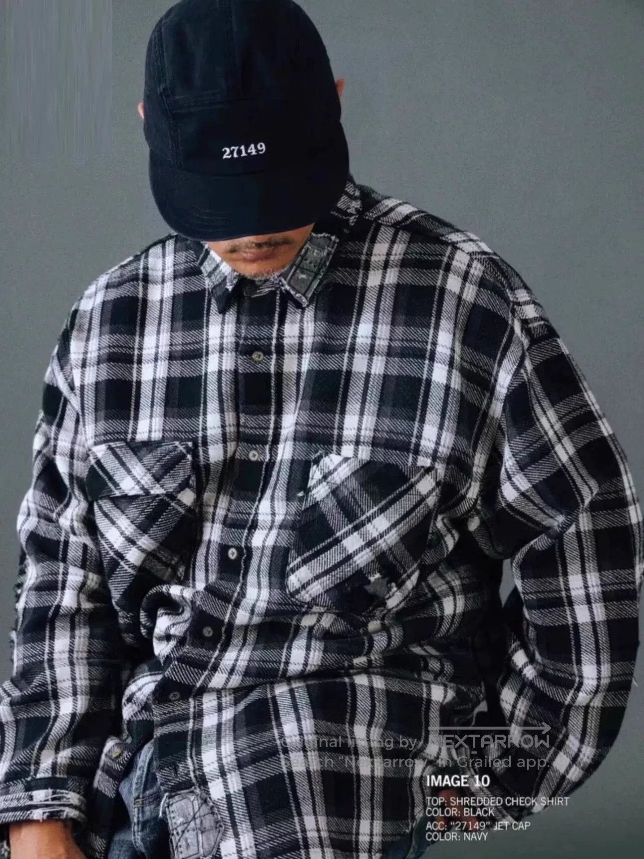 Madness MADNESS Shredded Check Shirt. Size US S / EU 44-46 / 1 - 8 Thumbnail
