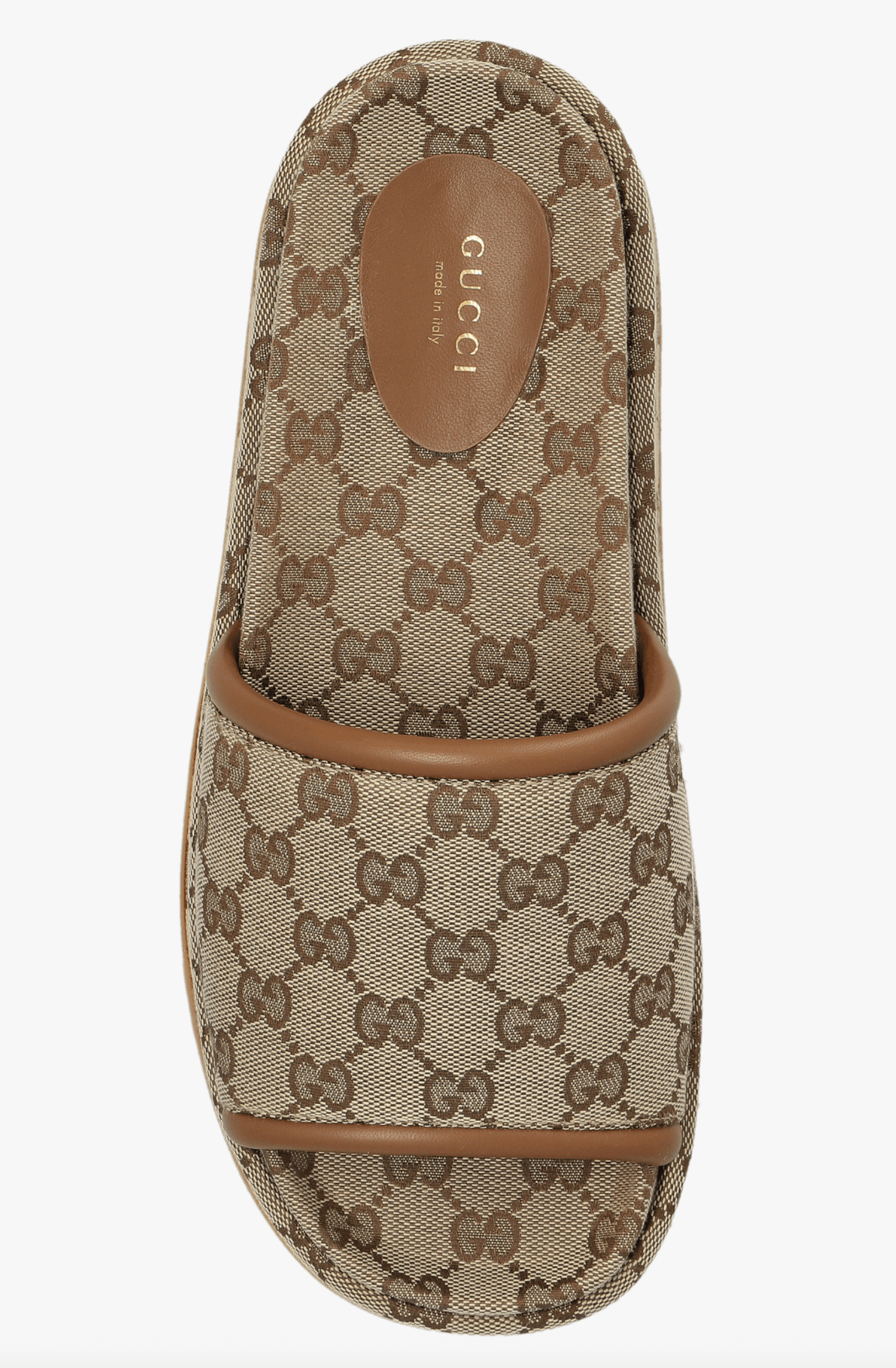 Gucci Gucci Brown GG Monogram Logo Flat Slide Platform Sandal 40.5 Size US 10.5 / IT 40.5 - 11 Thumbnail