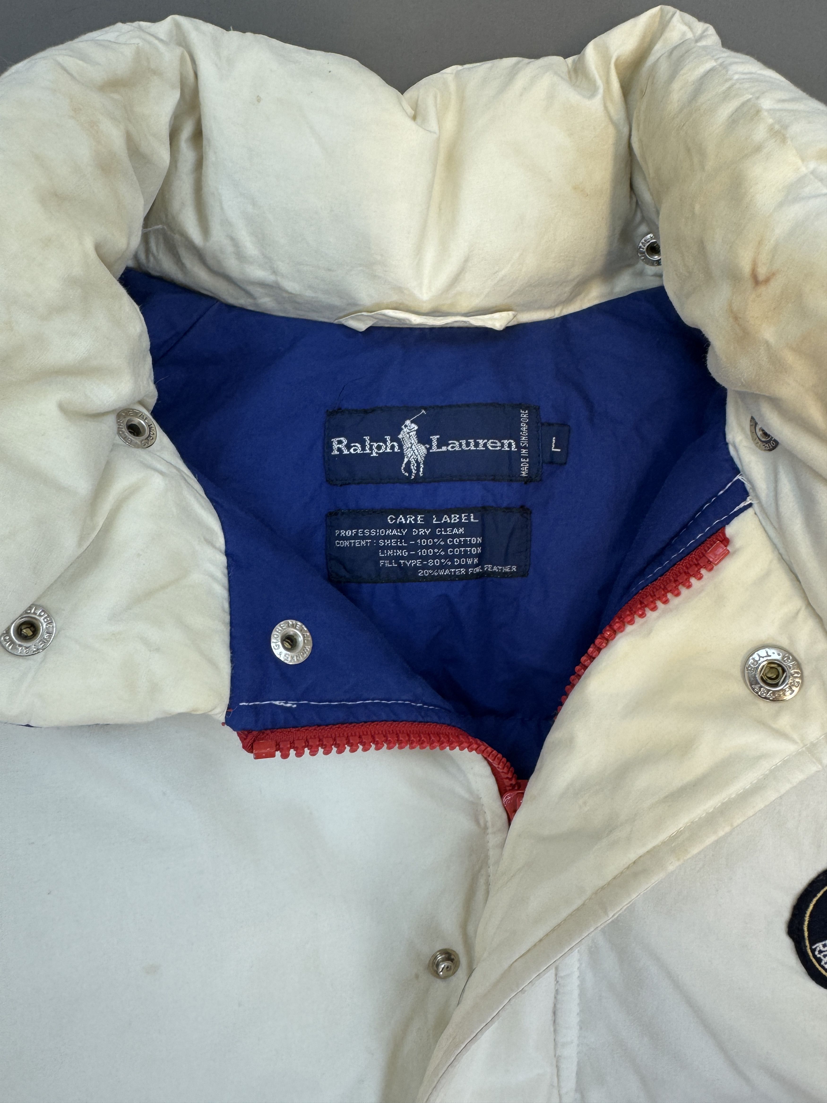 Ralph Lauren Vintage Ralph Lauren Red & White Puffer Jacket Size US L / EU 52-54 / 3 - 5 Thumbnail