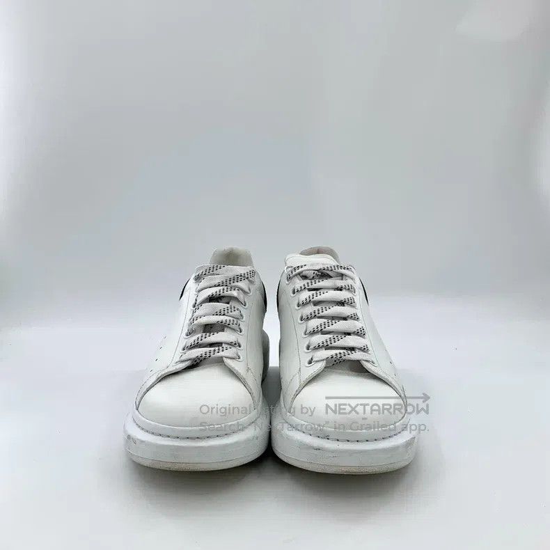 Alexander McQueen Alexander Mcqueen White leather lace-laced casual flat sne Size US 11 / EU 44 - 3 Thumbnail