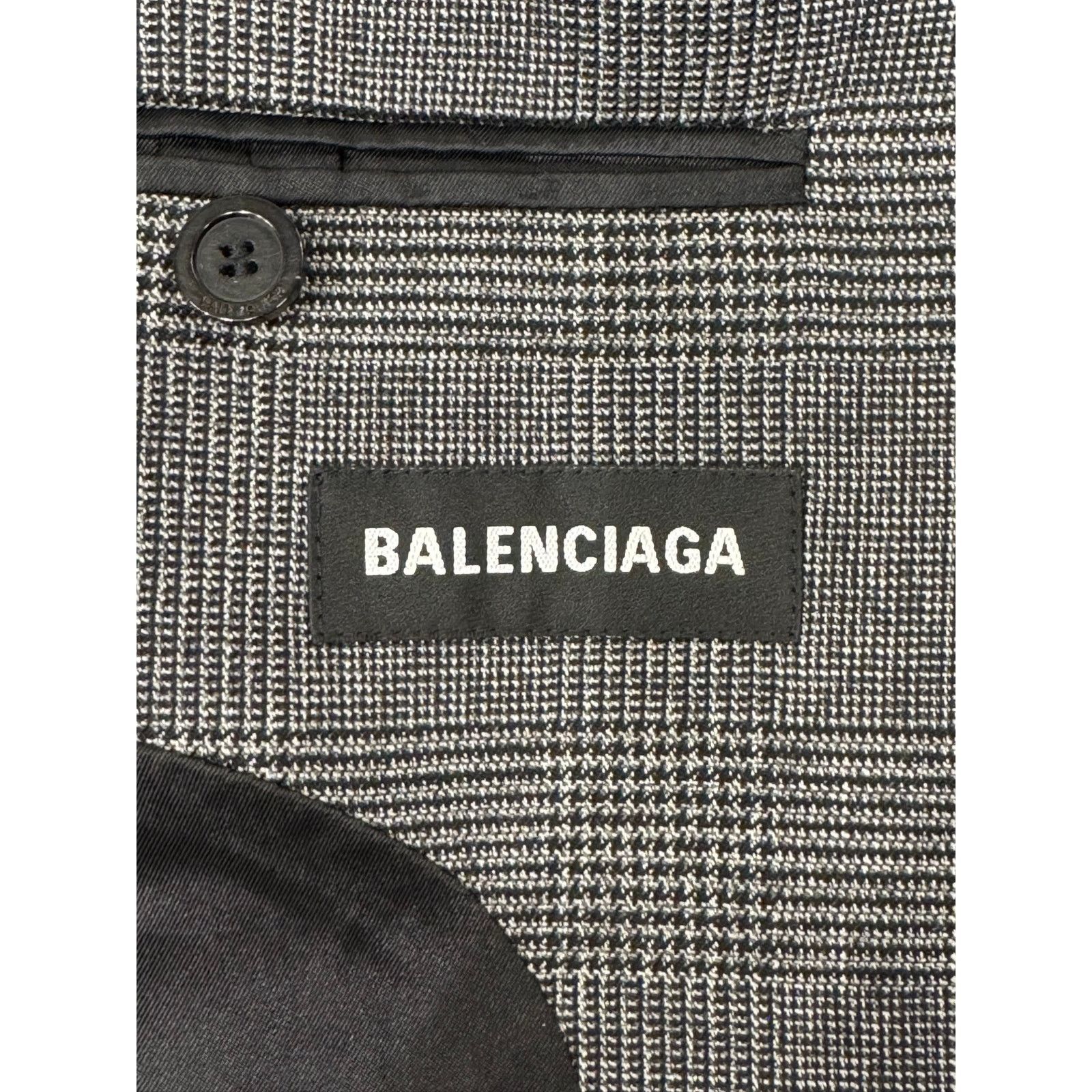 Balenciaga A/W2019 Balenciaga runway suspended shoulder blazer jacket Size L / US 10 / IT 46 - 7 Thumbnail