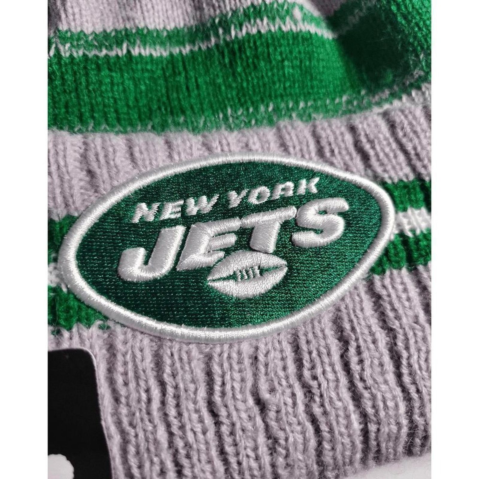 Other NWT New York Jets Sports Knit Pom Beanie‎ Fleece Lined OS Size ONE SIZE - 2 Thumbnail