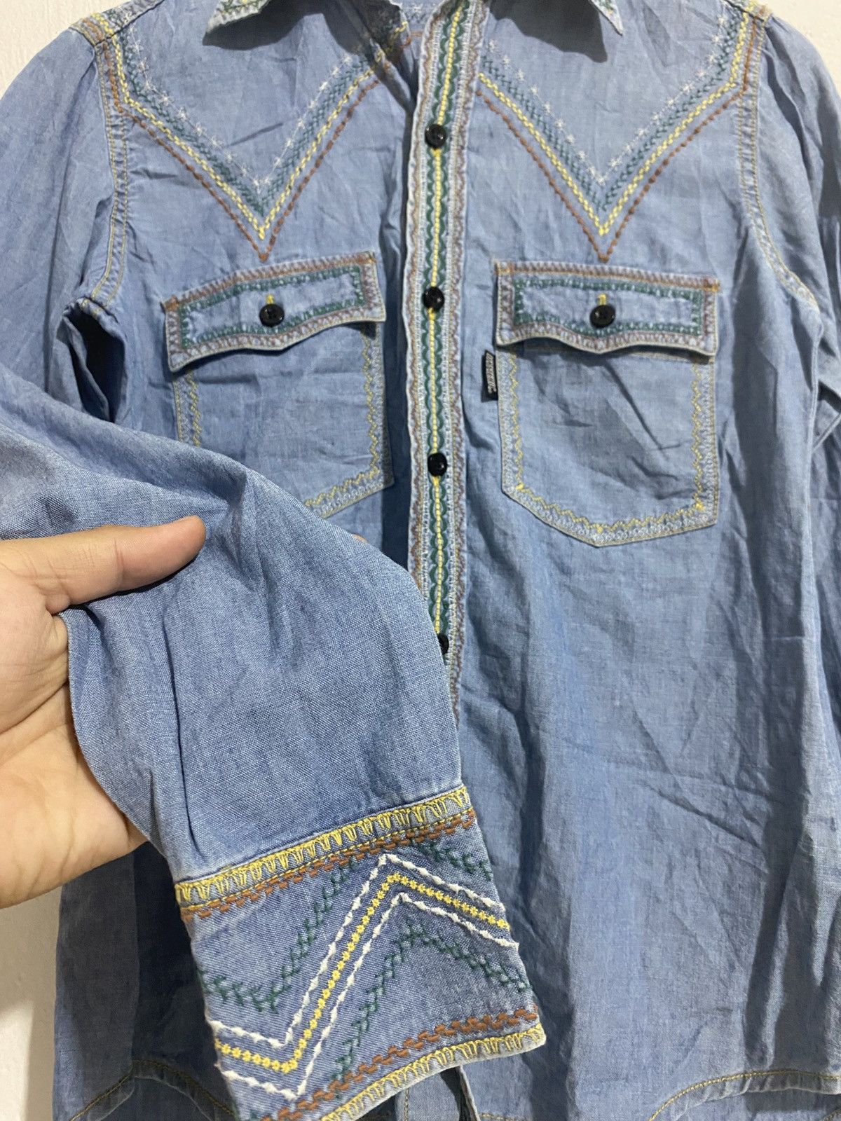 Hysteric Glamour HYSTERIC GLAMOUR Men's Denim Western Shirt Size US M / EU 48-50 / 2 - 7 Thumbnail