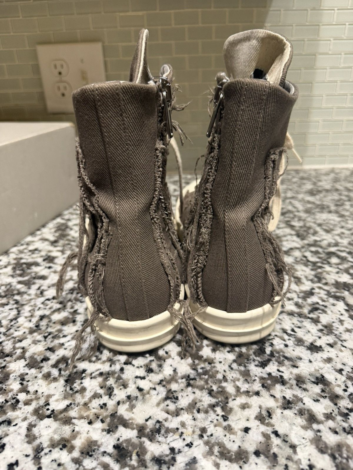 Rick Owens Rick Owens DRKSHDW distressed high-top sneakers Size US 10.5 / EU 43-44 - 6 Thumbnail