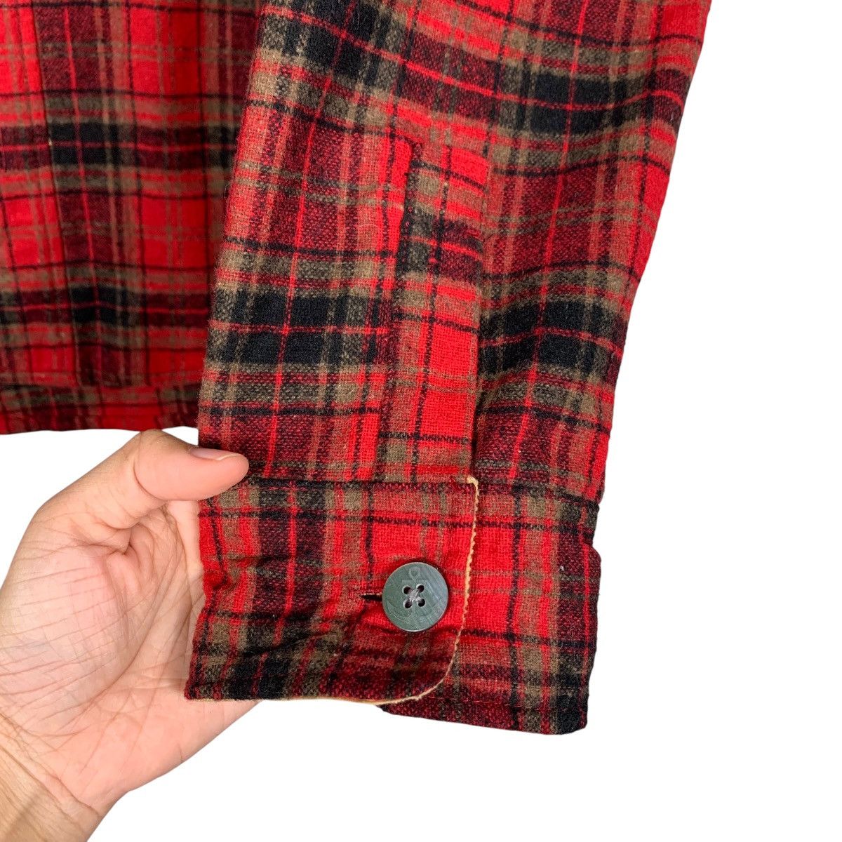 Japanese Brand INHERIT Herritage & Modernity Red Checked Flannel #1625-C72 Size US S / EU 44-46 / 1 - 7 Thumbnail