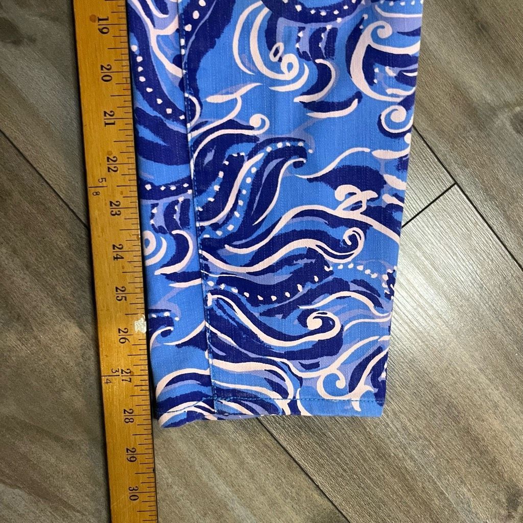 Lilly Pulitzer Lilly Pulitzer Ocean Skinny Cropped Pattern Pants Women 6 Size 27" / US 4 / IT 40 - 5 Thumbnail