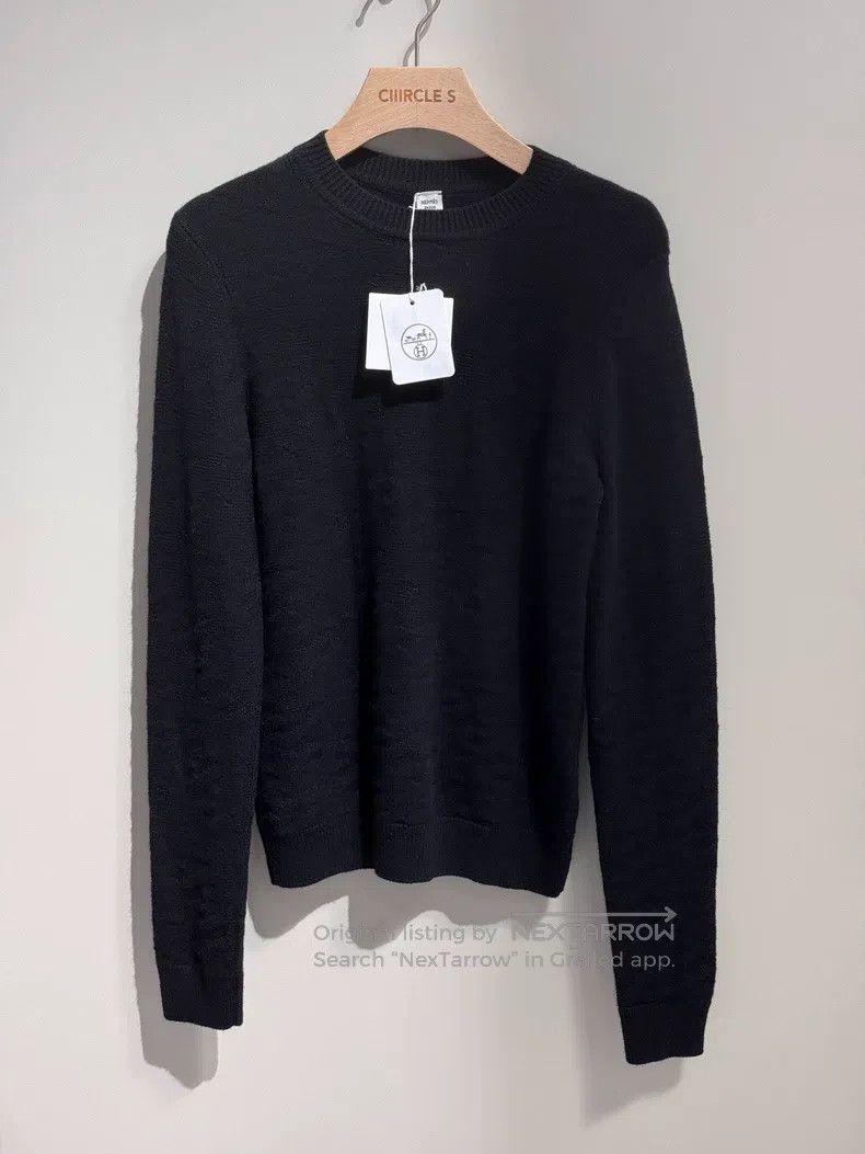 Hermes Hermes Black Round-neck Knit Sweater Size XXS / US 00 / IT 34 - 1 Thumbnail