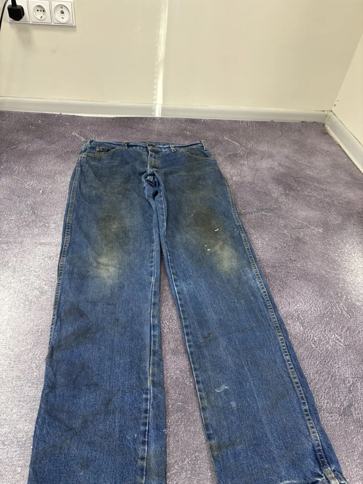 Dickies × Vintage Vintage Dickies Distressed Denim Blue Hype Work Jeans Size US 36 / EU 52 - 9 Thumbnail