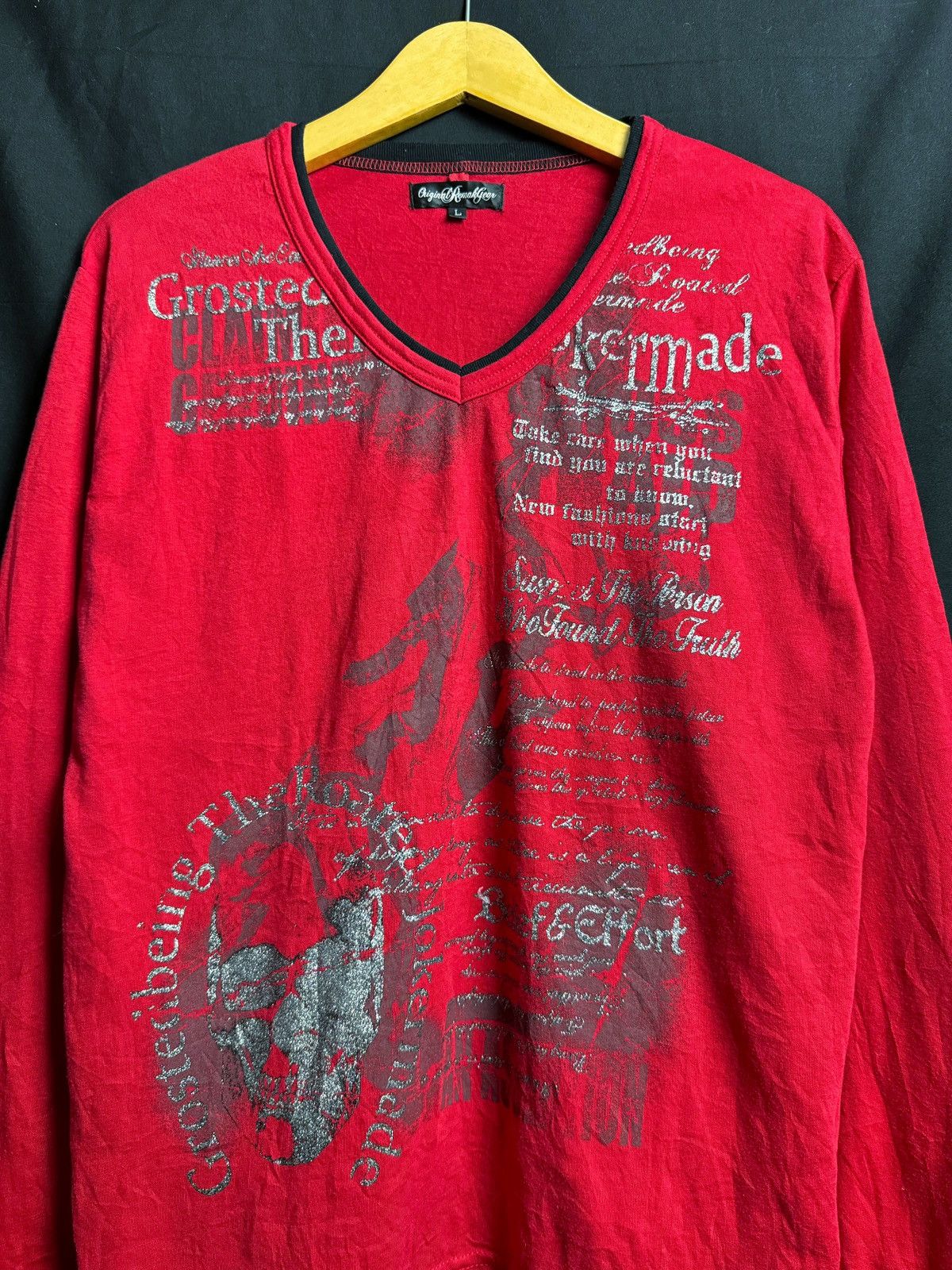 Hysteric Glamour × If Six Was Nine × Japanese Brand Remakgear Poem Skulls Long Sleeve Size US L / EU 52-54 / 3 - 3 Thumbnail