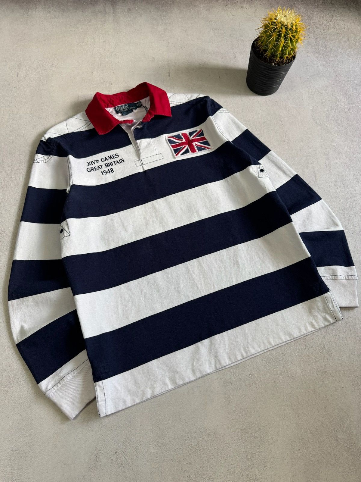 Polo Ralph Lauren Vintage Polo Ralph Lauren Great Britain Rugby Sweatshirt 90s Size US M / EU 48-50 / 2 - 2 Thumbnail