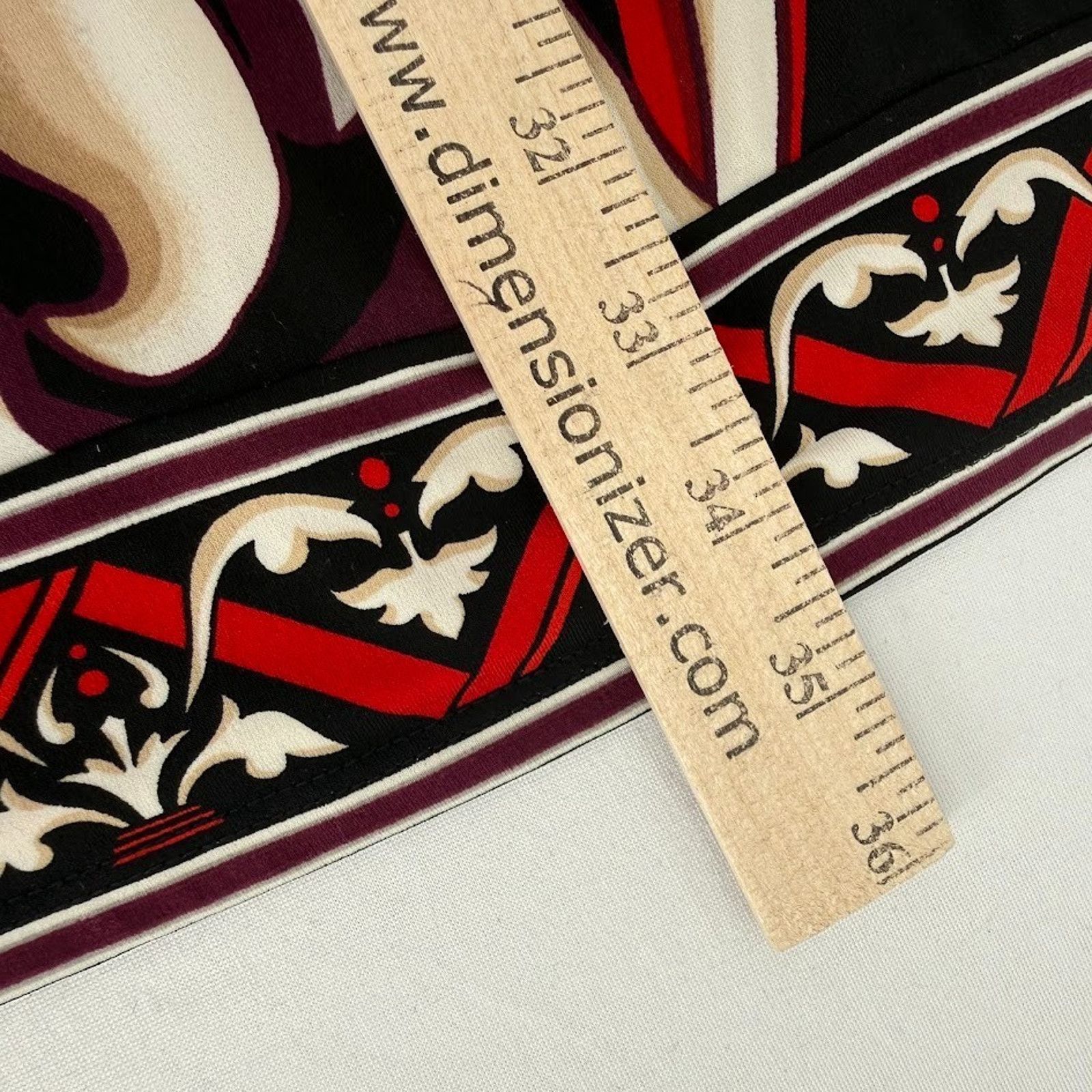 White House Black Market WHBM Sheath Dress Small Black Red Print 3/4 Sleeve Stretch Size S / US 4 / IT 40 - 9 Thumbnail