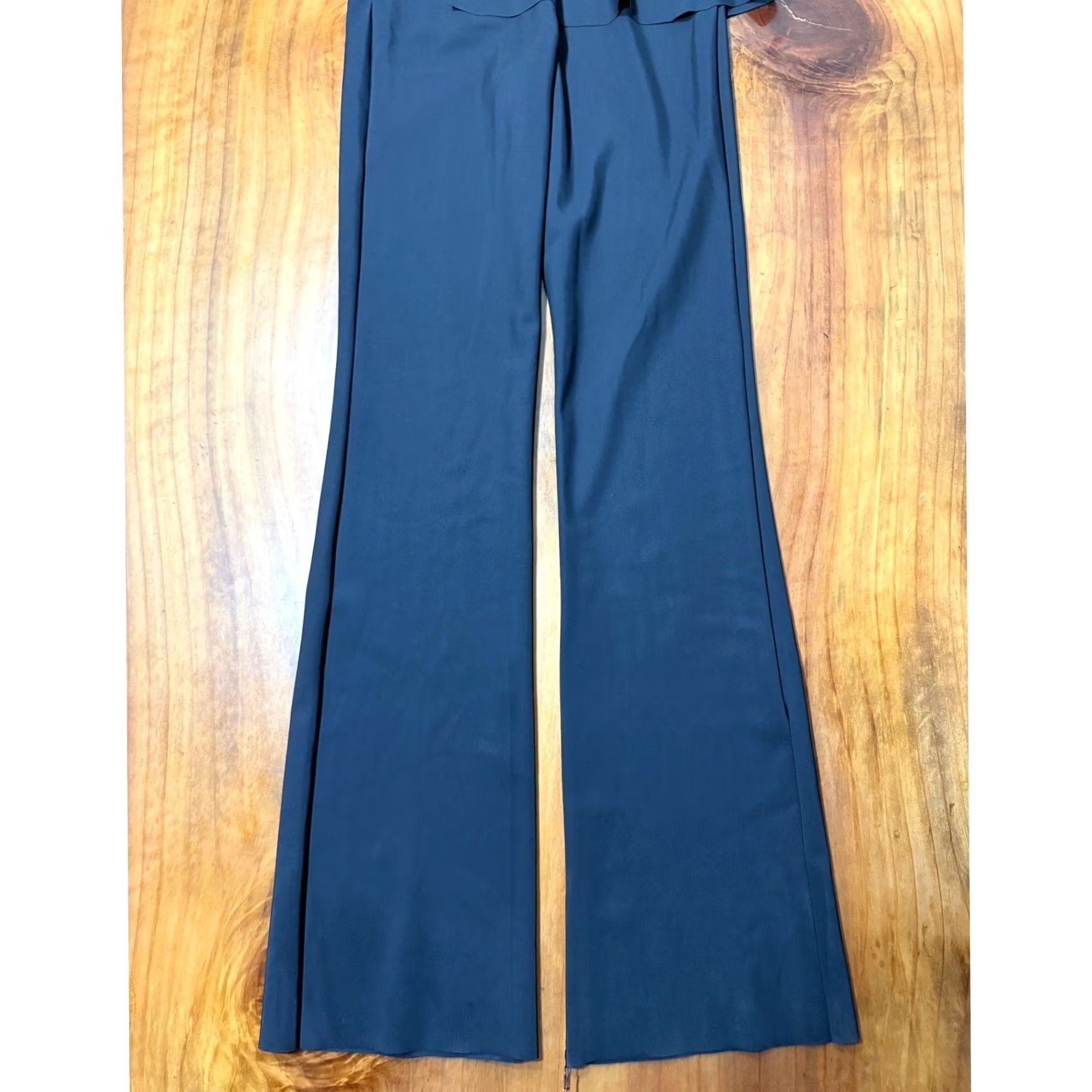 Vintage NEW Chiara Boni Jumpsuit Women's 6 Turadonna Wide Leg Career Nylon Stretch RR20 Size 28" / US 6 / IT 42 - 7 Thumbnail
