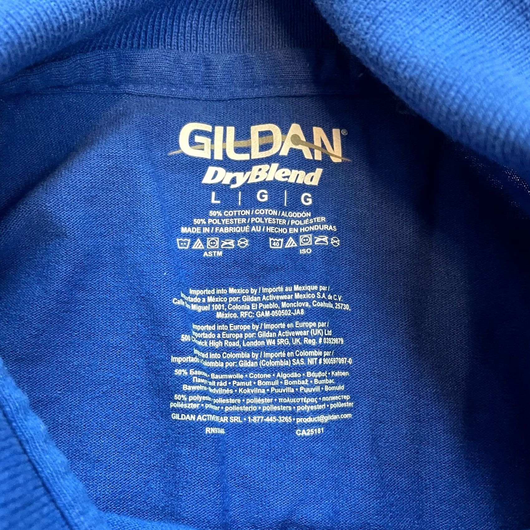 Gildan VINTAGE Gildan DryBlend Polo Shirt Mens Large Blue Child Nutrition Ebmroidered Logo Shirt Size US L / EU 52-54 / 3 - 4 Thumbnail
