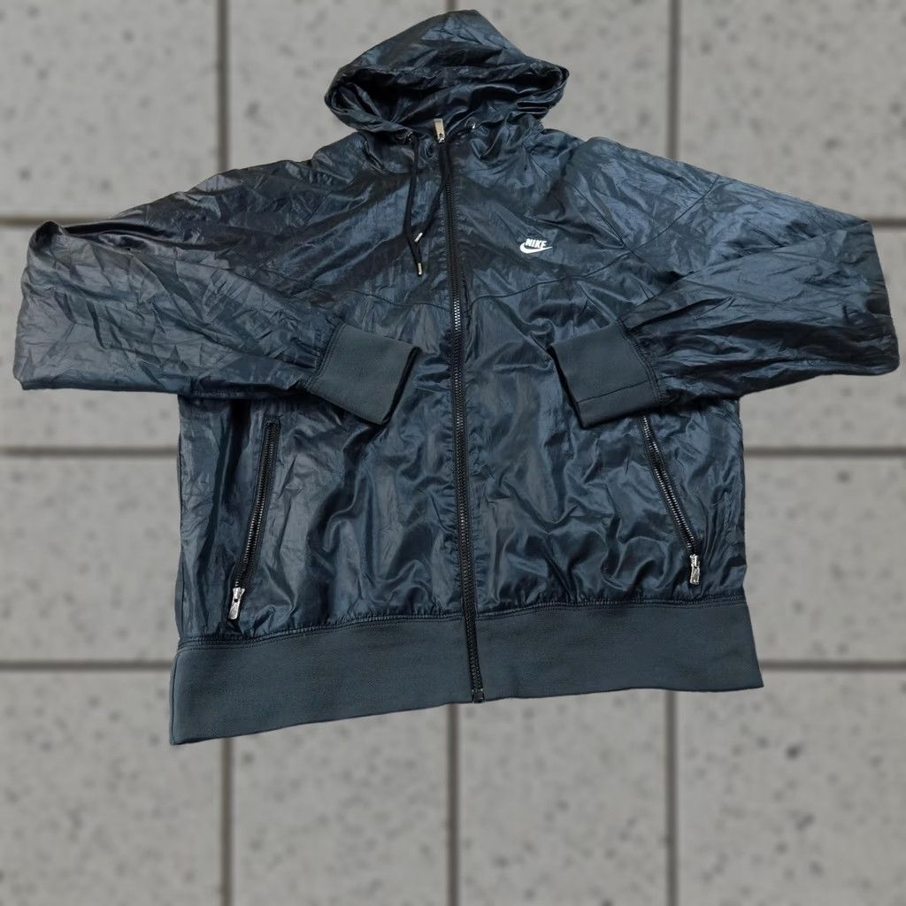 Nike Nike Jacket Mens L Black Sportswear Windrunner Hooded Full Zip Windbreaker Jacket Size US L / EU 52-54 / 3 - 1 Thumbnail