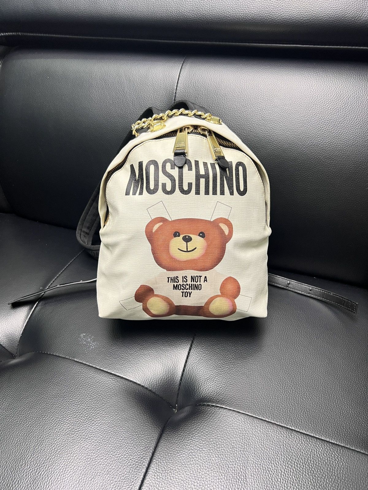 Moschino Moschino Teddy Bear Logo Backpack Size ONE SIZE - 2 Thumbnail
