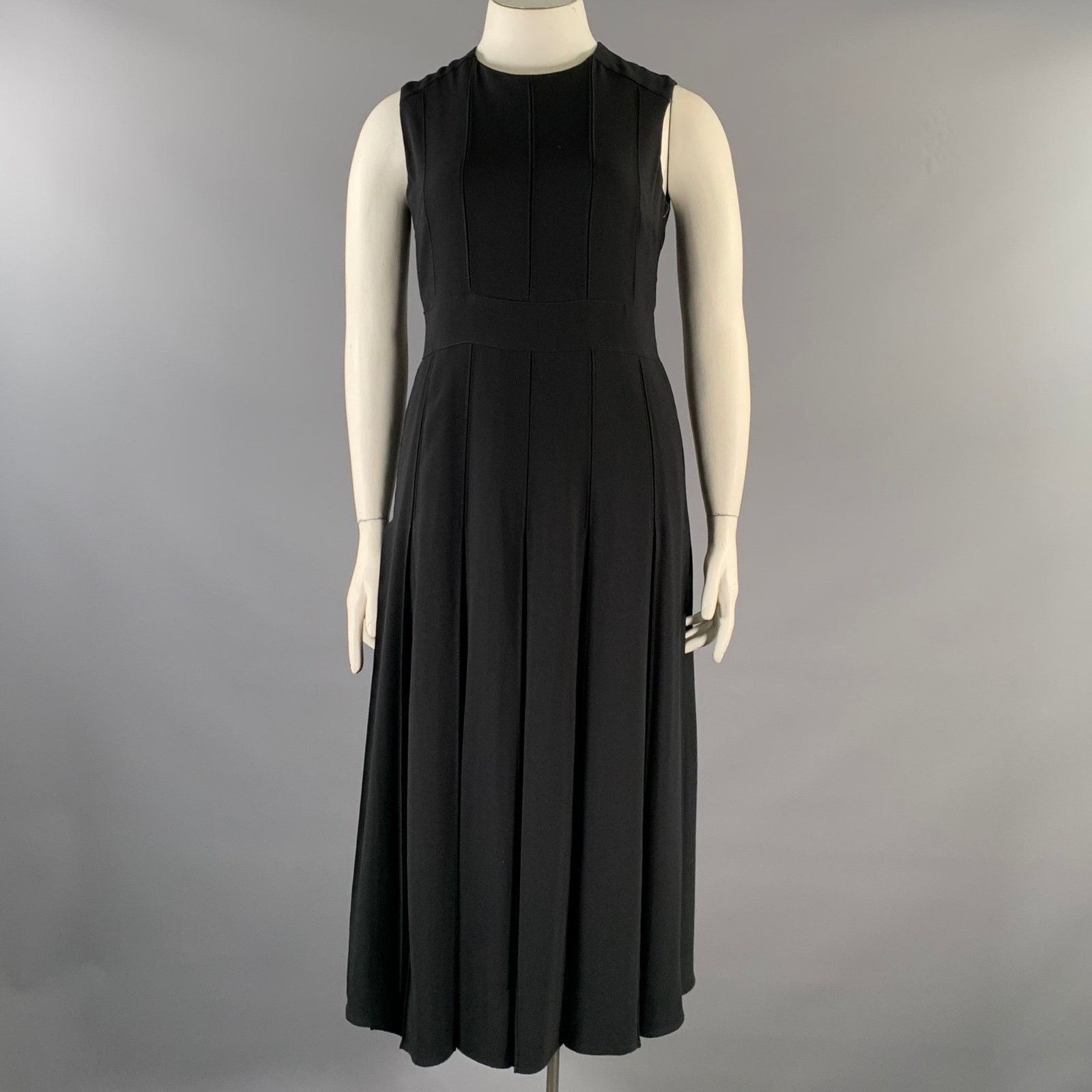Burberry BURBERRY FW2018 Aria Size 12 Black Sleeveless Long Dress Size XL / US 12-14 / IT 48-50 - 1 Thumbnail