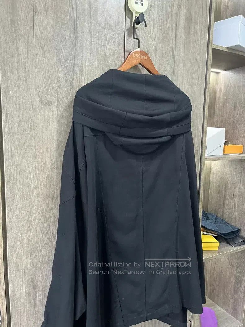 Rick Owens Rick Owens Pure Black Bat Sleeve Oversized Zip Sweatshirt Size US M / EU 48-50 / 2 - 4 Thumbnail