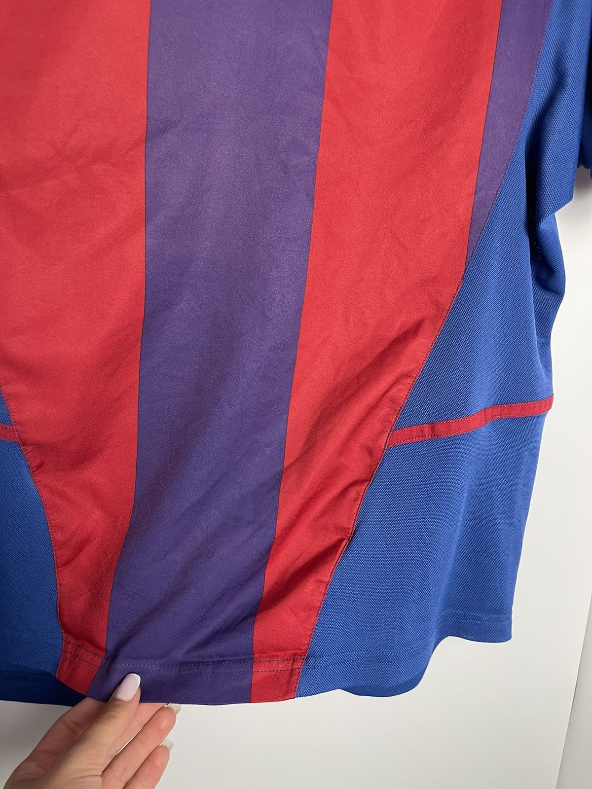 Vintage Nike Barcelona soccer jersey striped total 90 size S