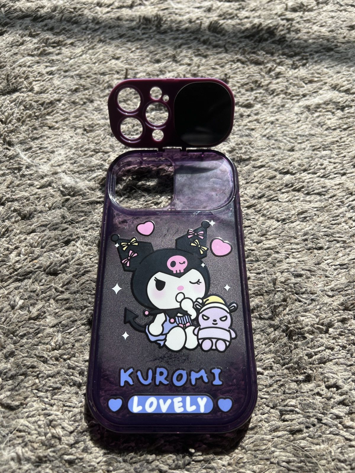 Apple Sanrio Kuromi Lovely Smart Phone Case With Mirror Size ONE SIZE - 2 Thumbnail