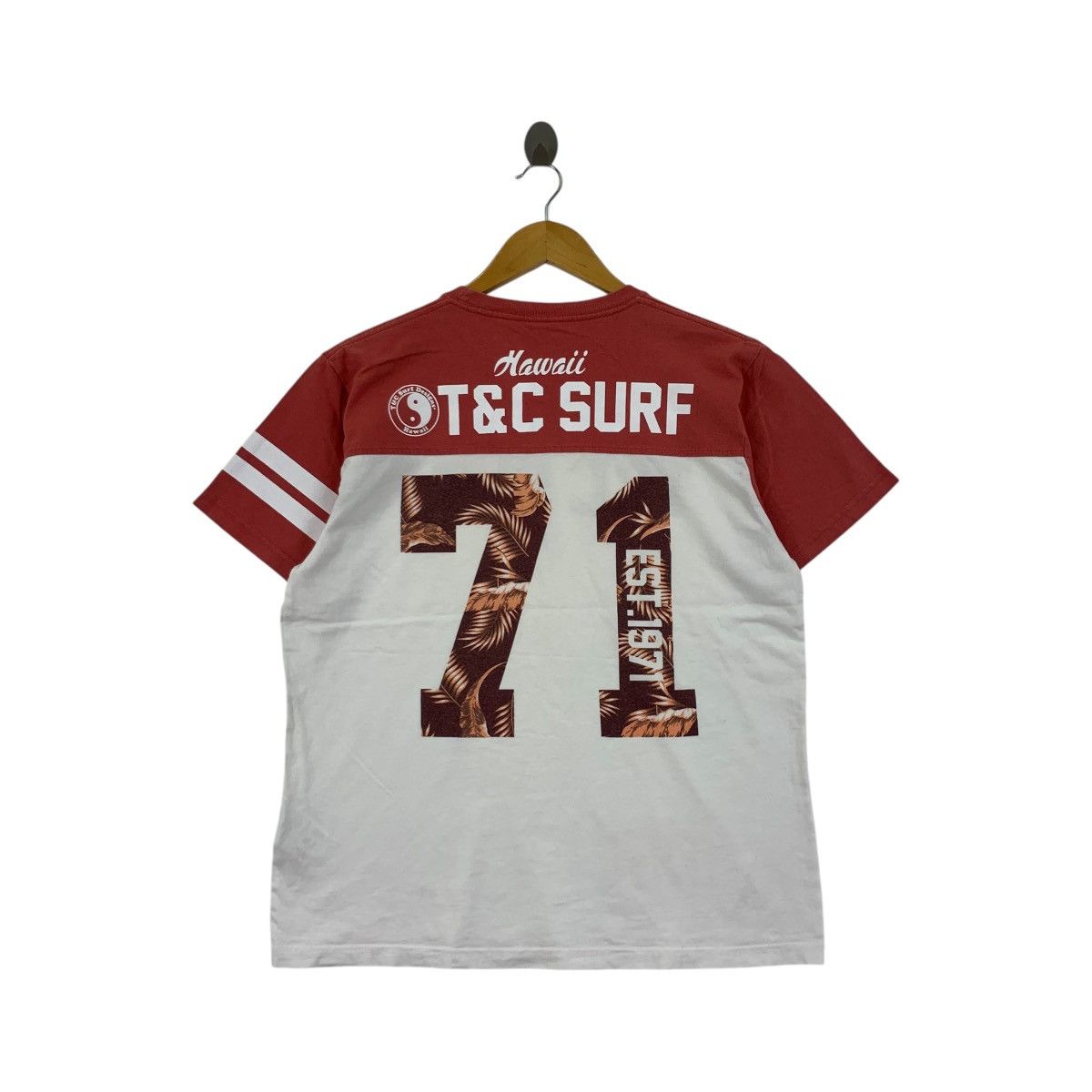 Vintage T&C SURF HAWAAI Town Country 71 Raglan Tee Shirt Size M / US 6-8 / IT 42-44 - 5 Thumbnail