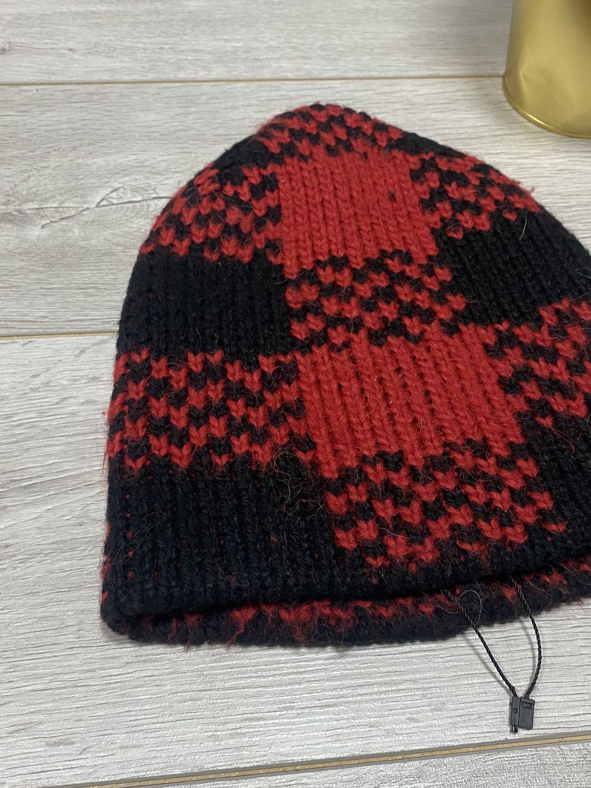 Hedi Slimane × Saint Laurent Paris Saint Laurent aw2013 RARE wool Angora check hat Size ONE SIZE - 2 Thumbnail