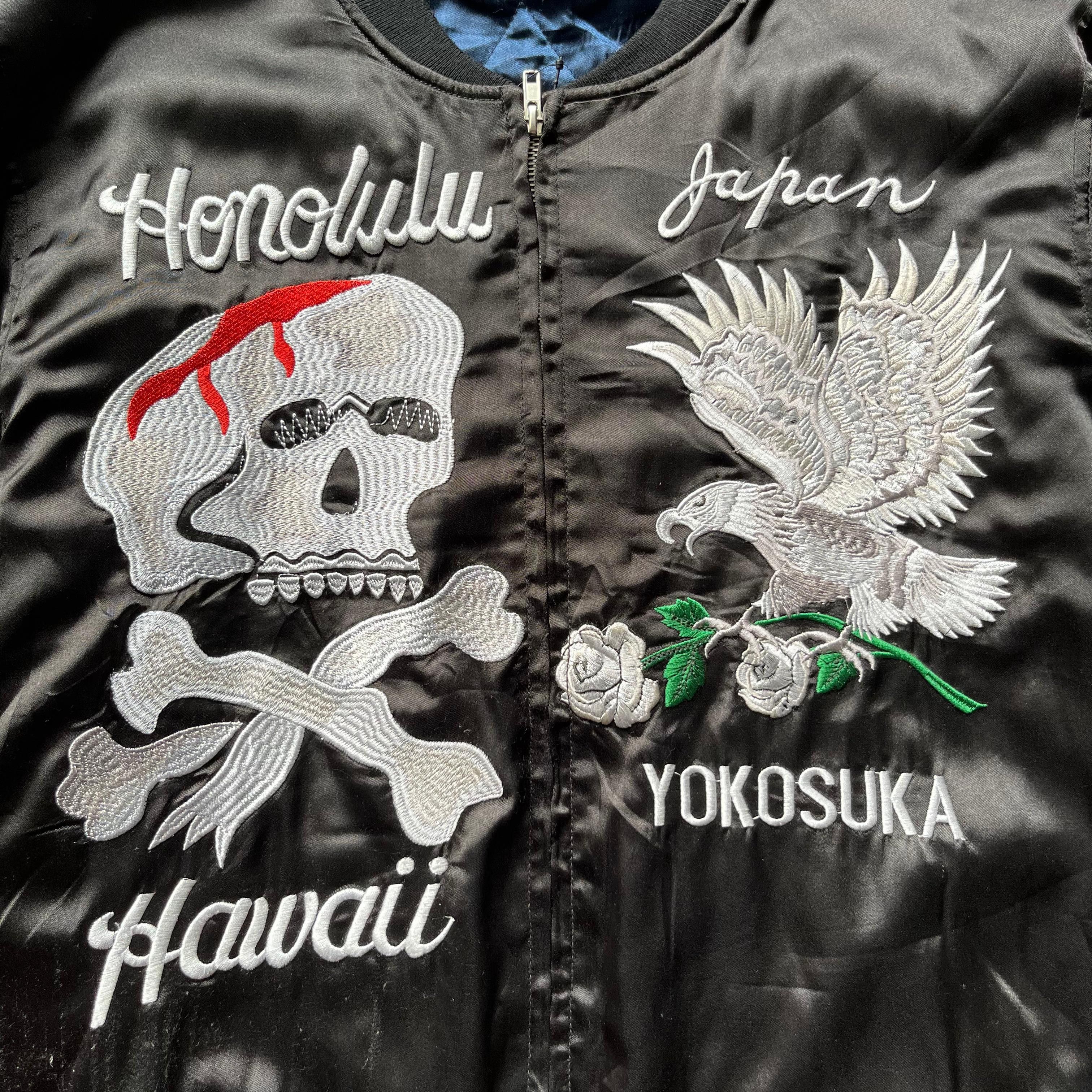 14th Addiction VTG💥 Sukajan Jacket Japanese Brand Skull Eagles Embroidery Size US XL / EU 56 / 4 - 3 Thumbnail