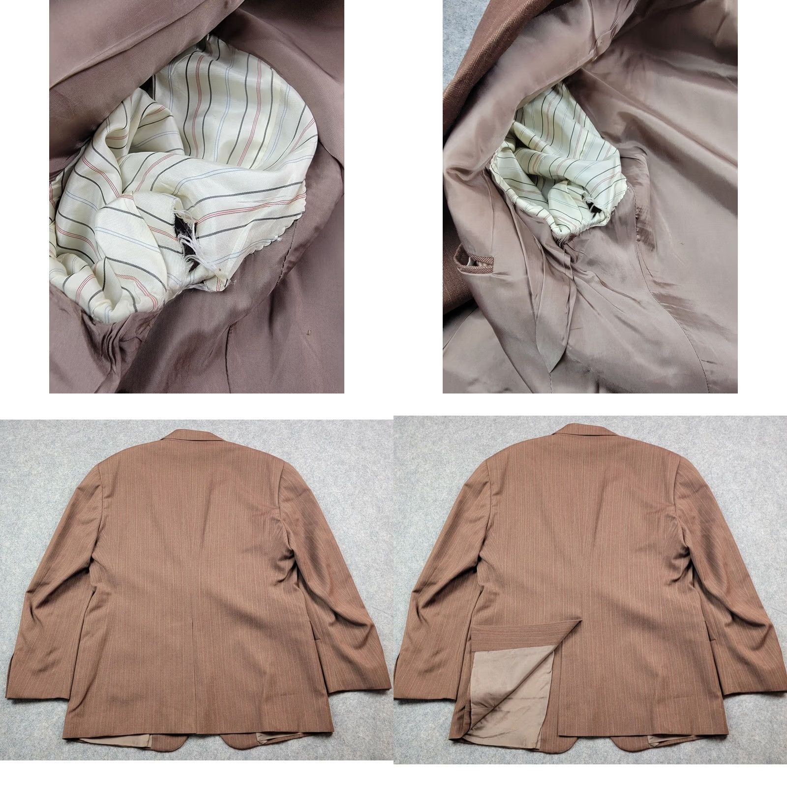 Polo Ralph Lauren Polo Ralph Lauren Suit Jacket Mens 44W Brown Striped Wool Holt Renfrew Vented Size US XXL / EU 58 / 5 - 10 Thumbnail